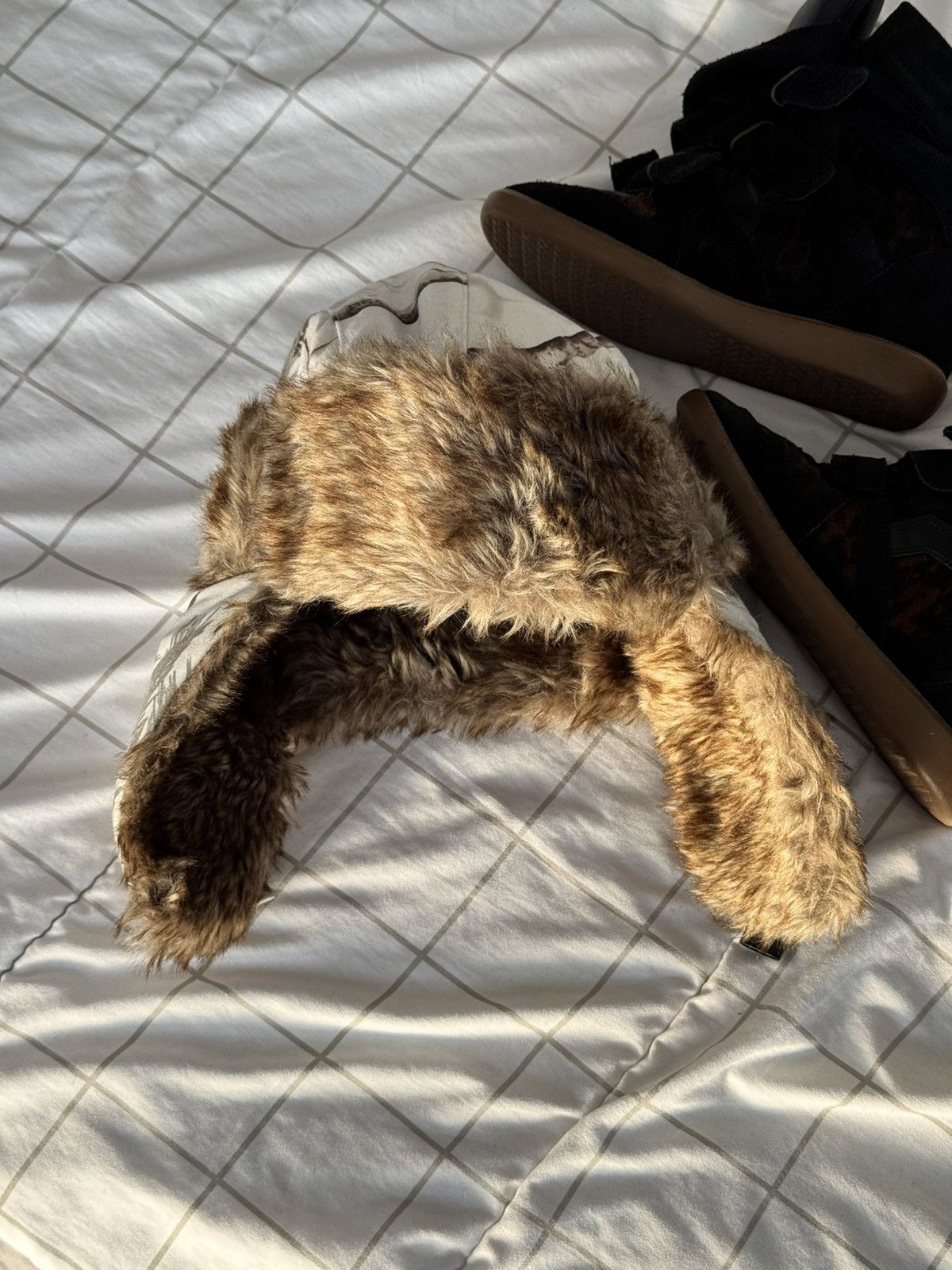 Japanese Brand Fuzzy Mohair Realtree japanese ushanka hat avant garde Size ONE SIZE - 3 Thumbnail