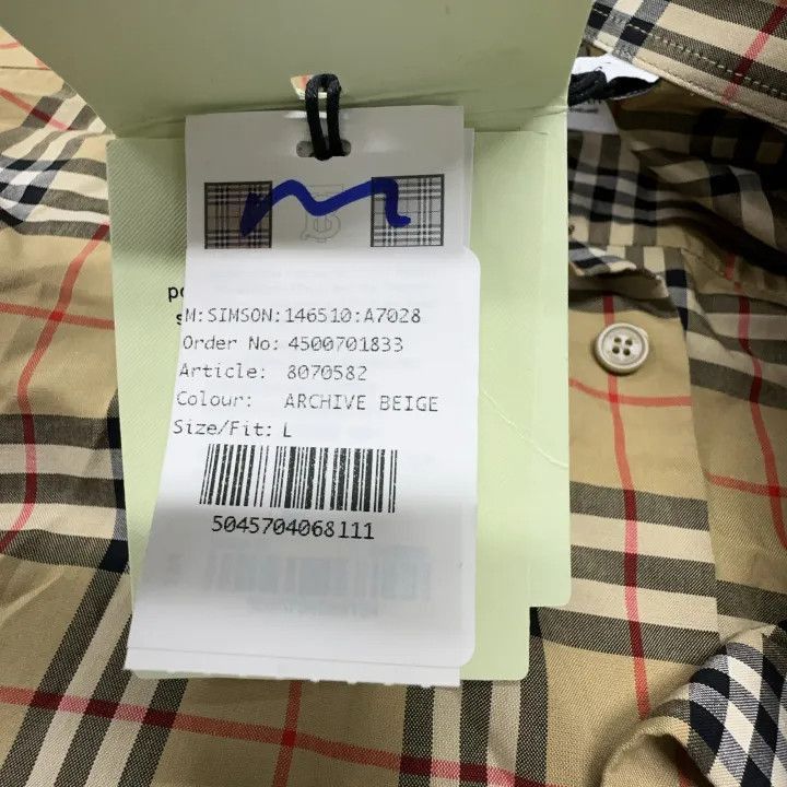 Burberry Burberry Burberry Beige Plaid Long Sleeve Shirt-2507 Size US L / EU 52-54 / 3 - 5 Thumbnail