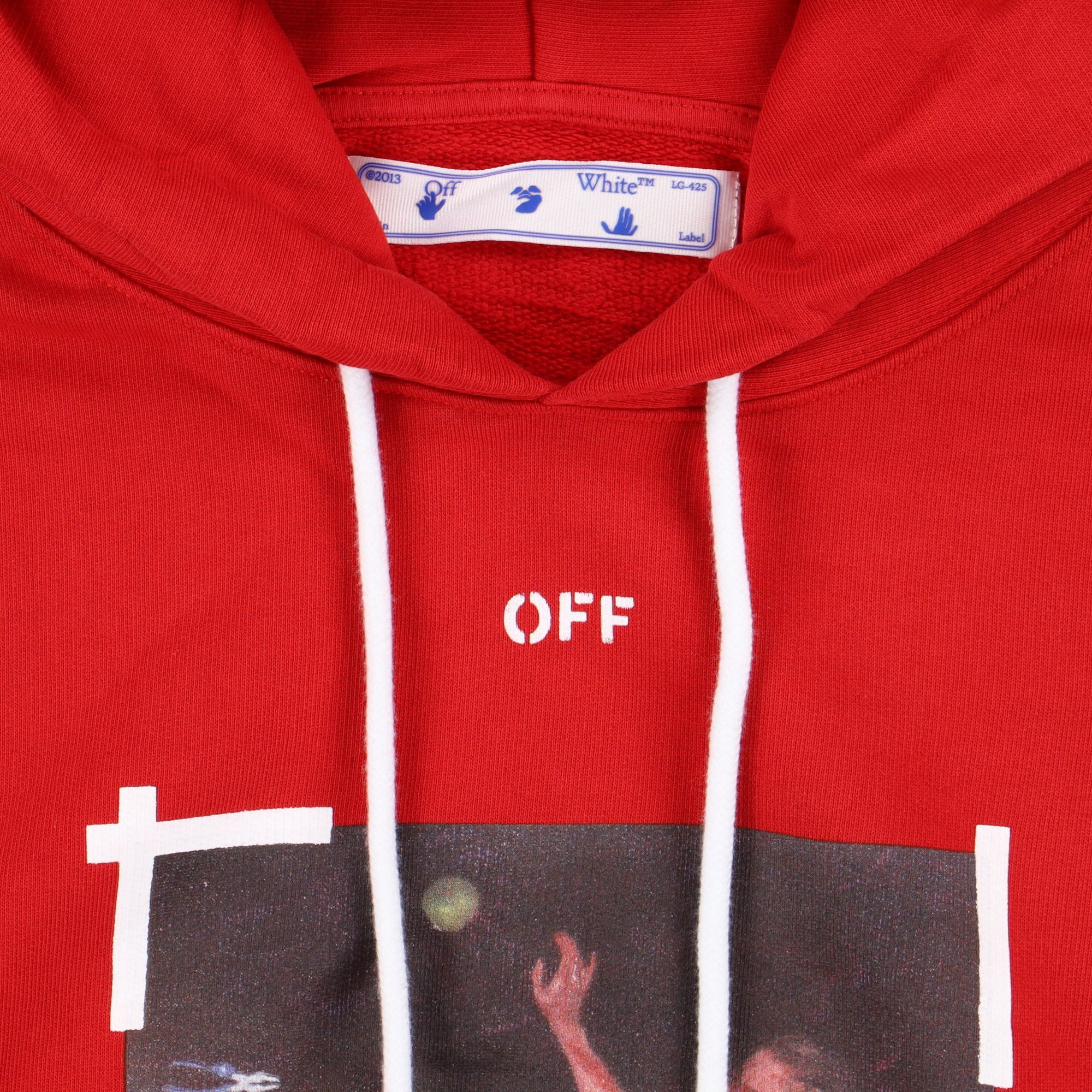 Off-White Red Pascal Skeleton Arrows Hoodie Size M / US 6-8 / IT 42-44 - 6 Thumbnail