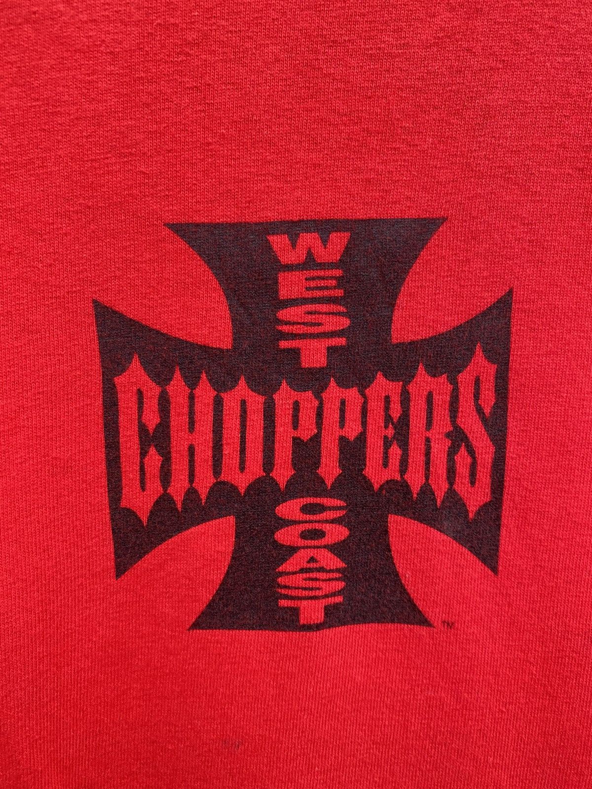West Coast Choppers Y2K Vintage West Coast Choppers Iron Cross Long Beach Tee Size US XL / EU 56 / 4 - 7 Thumbnail