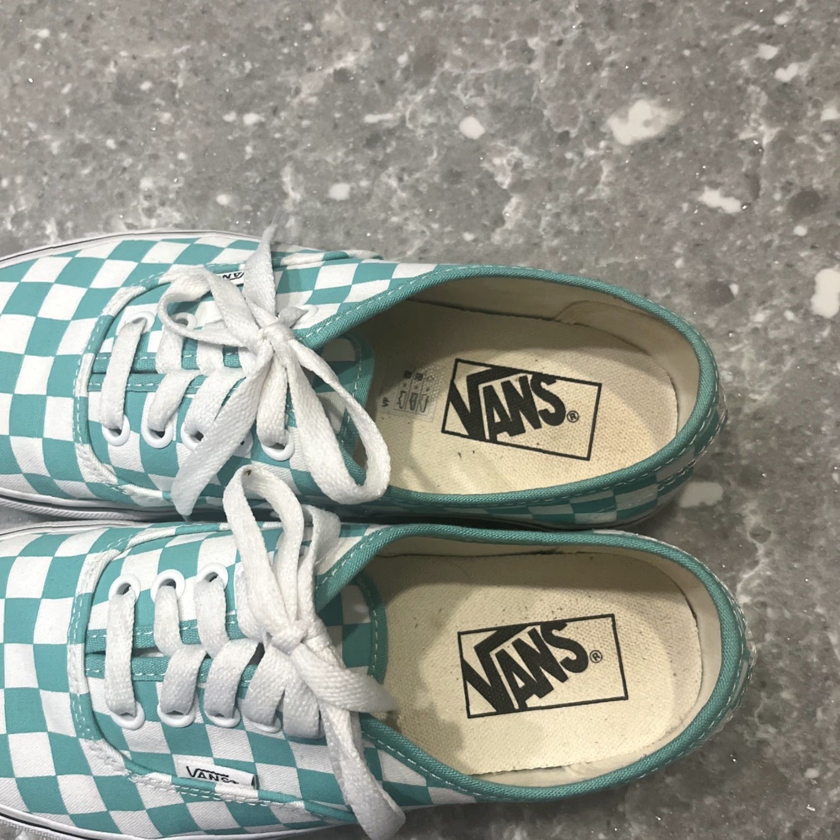 Vans VANS Doheny Skate Shoes Women - Light Green/White - Checkerboard - Size 8 (US) - Canvas Low Top, Breathable, Cushioned Size US 8 / IT 38 - 2 Thumbnail