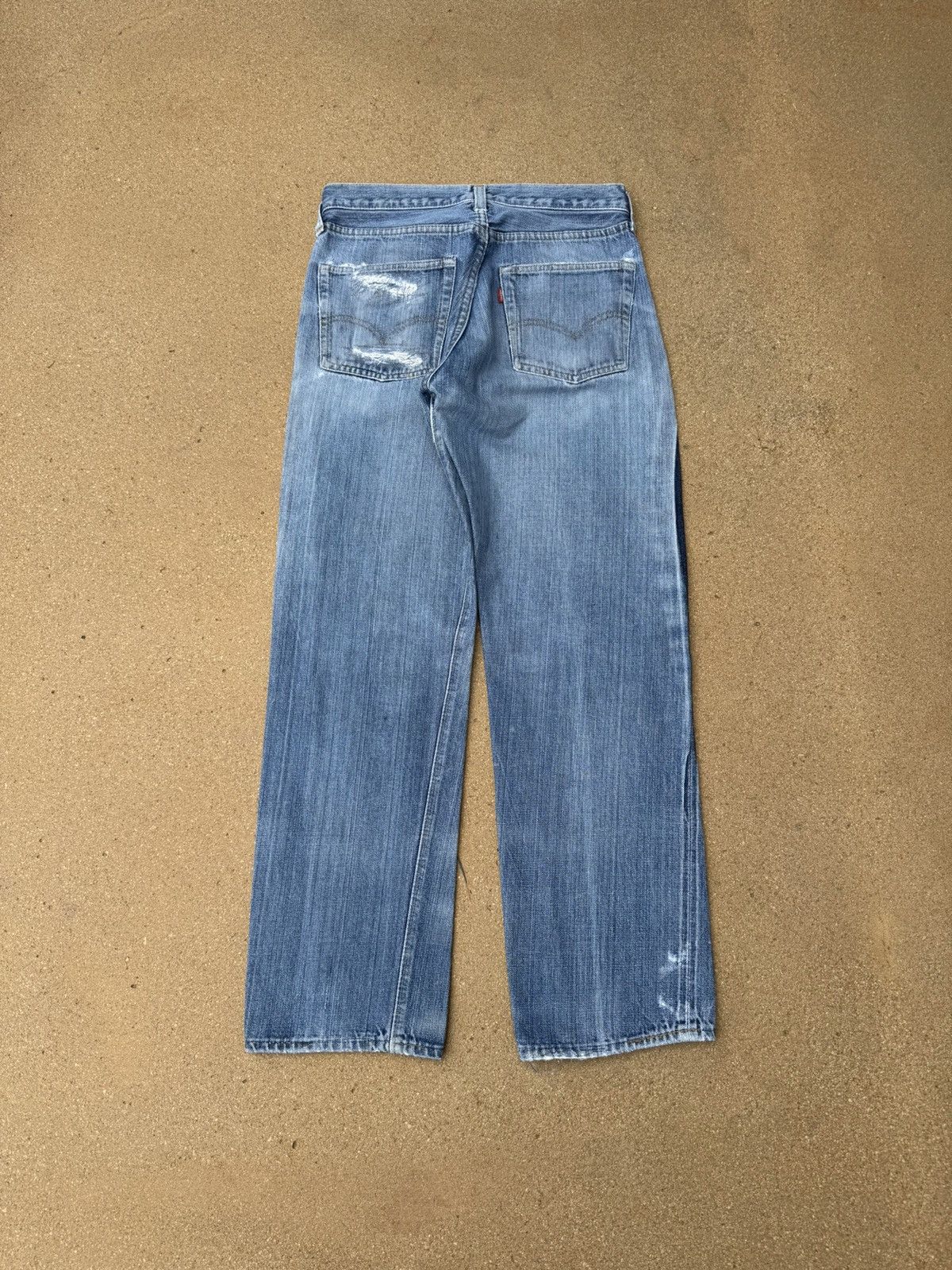 Levi's × Vintage Vtg 70’s Levis 501xx Redline Selvedge Distressed Jeans 28x28 Size US 28 / EU 44 - 2 Thumbnail