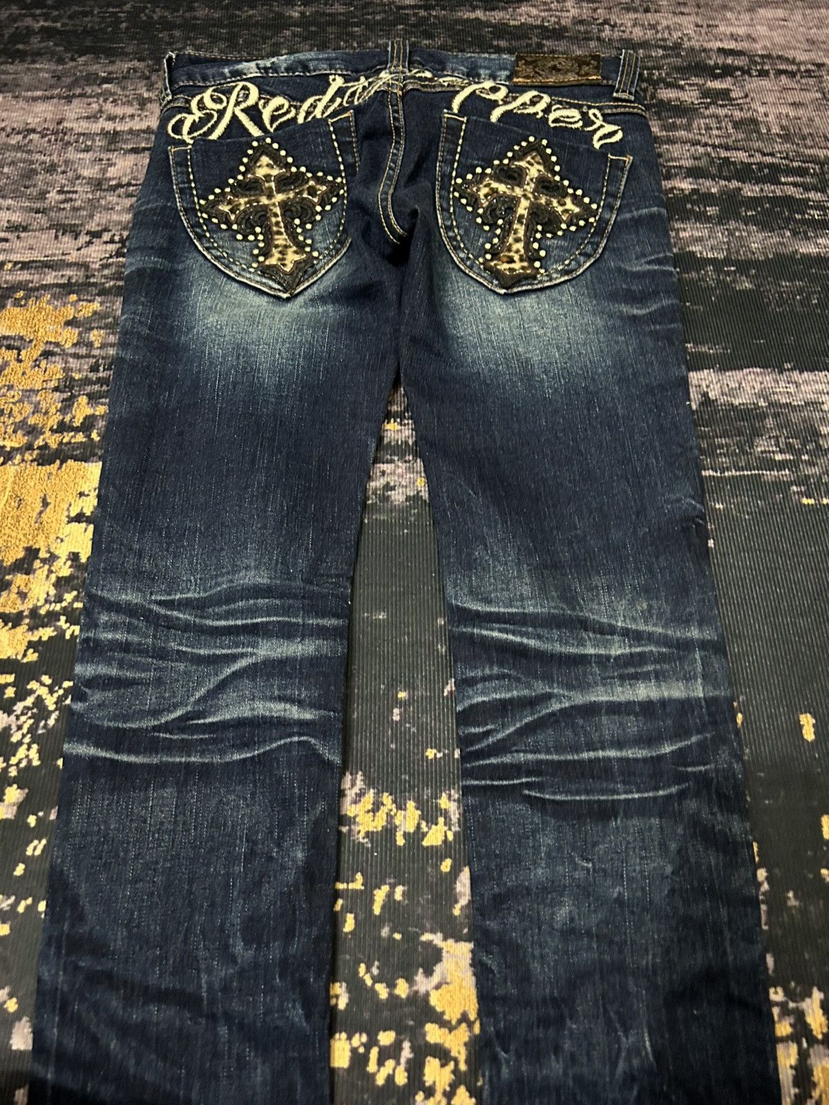 Ed Hardy Redpepper Cross Leopard Slim Jeans Size US 27 - 5 Thumbnail