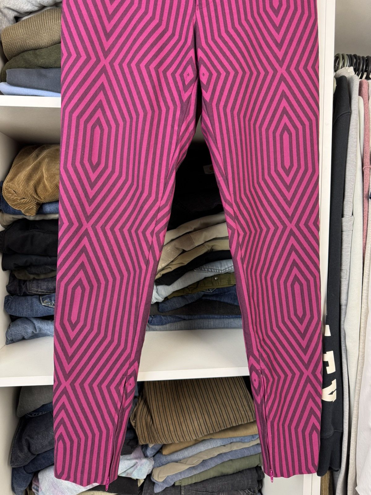 Issey Miyake Issey Miyake Women's Geometric Print Pants Size 3 Size 27" / US 4 / IT 40 - 9 Thumbnail