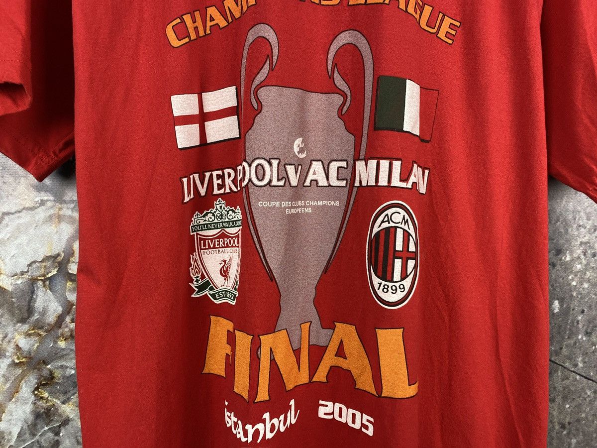 Vintage Soccer T-Shirt Liverpool Milan Final Istanbul 2005 Football Size US L / EU 52-54 / 3 - 4 Thumbnail