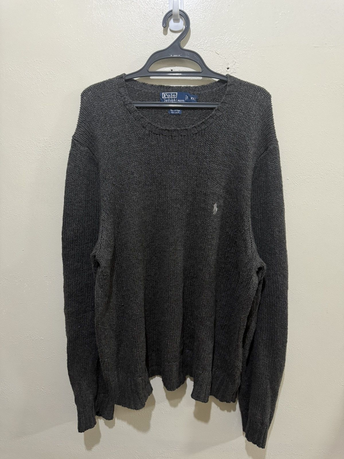 Ralph Lauren Ralph Lauren Grey Knitted Sweatshirt Size US XXL / EU 58 / 5 - 1 Thumbnail