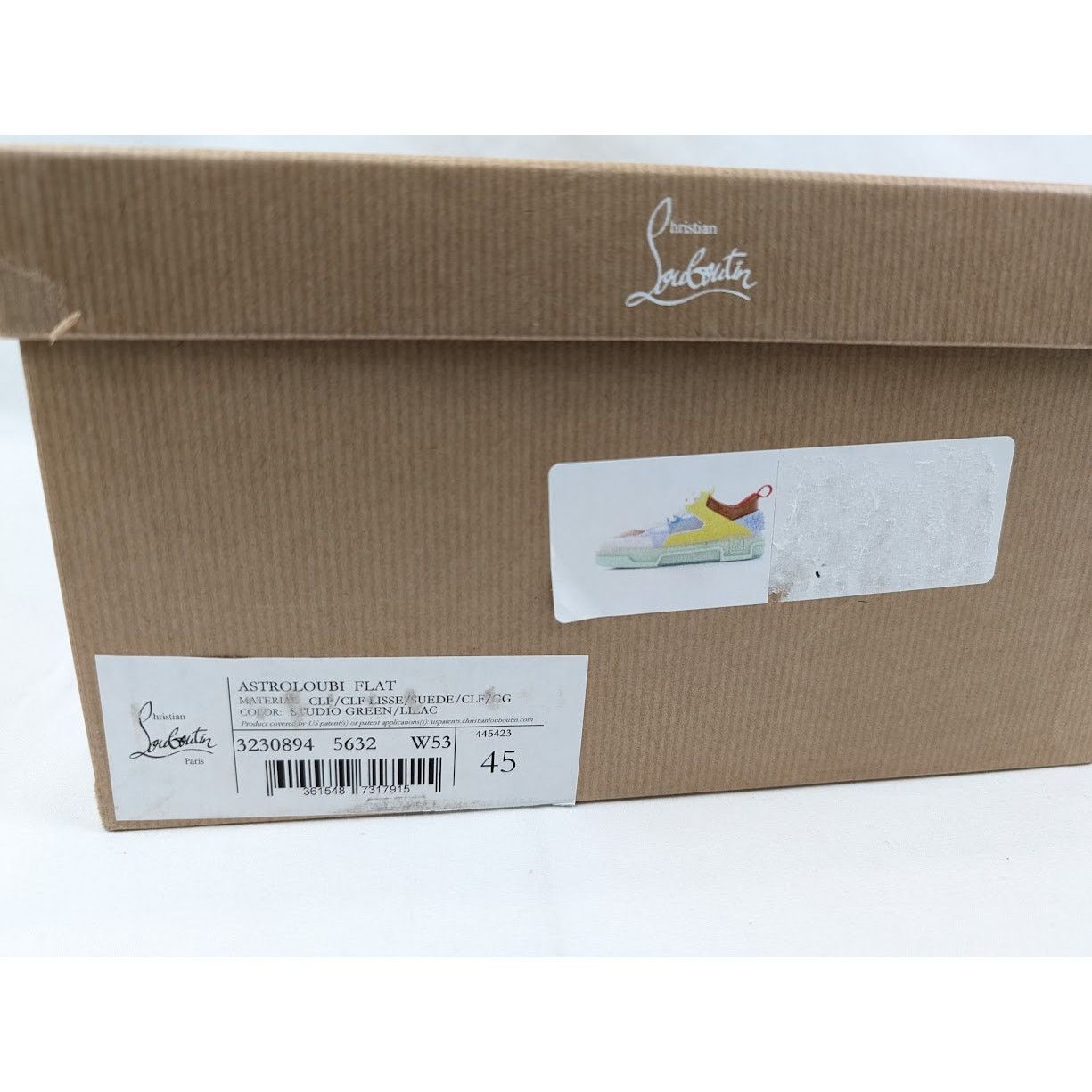 Christian Louboutin o1rshd1 Calf Astrol Loubi Flat Sneakers Studio Green/Lilac Size US 12 / EU 45 - 21 Thumbnail