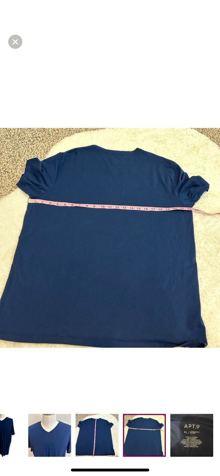 Apt. 9 Apt 9 XL blue v neck tee Size US XL / EU 56 / 4 - 2 Thumbnail