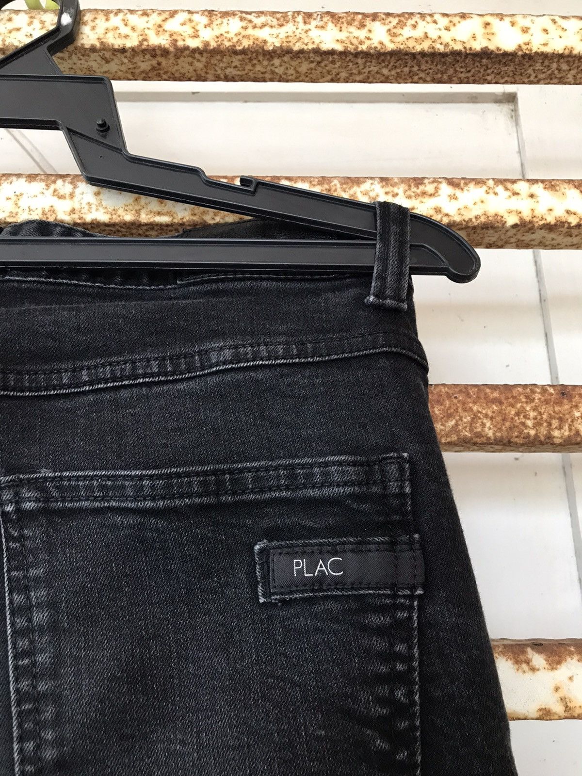 Japanese Brand × Jean PLAC Straight slim fit Super Black jeans Size US 29 - 7 Thumbnail