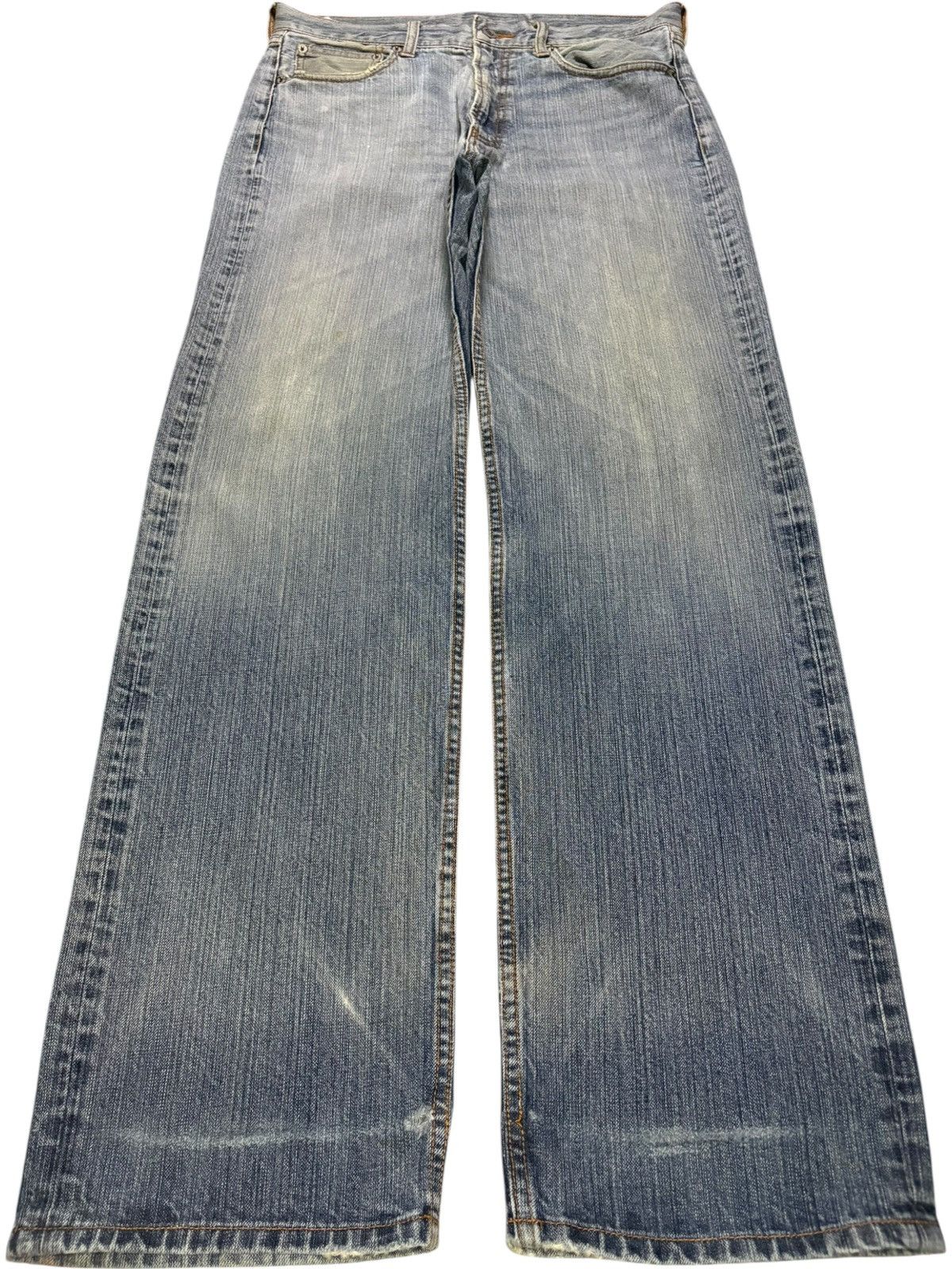 Japanese Brand Vintage Japanese Brand Mud Wash Distress Loose Baggy Jeans Size US 32 / EU 48 - 1 Thumbnail