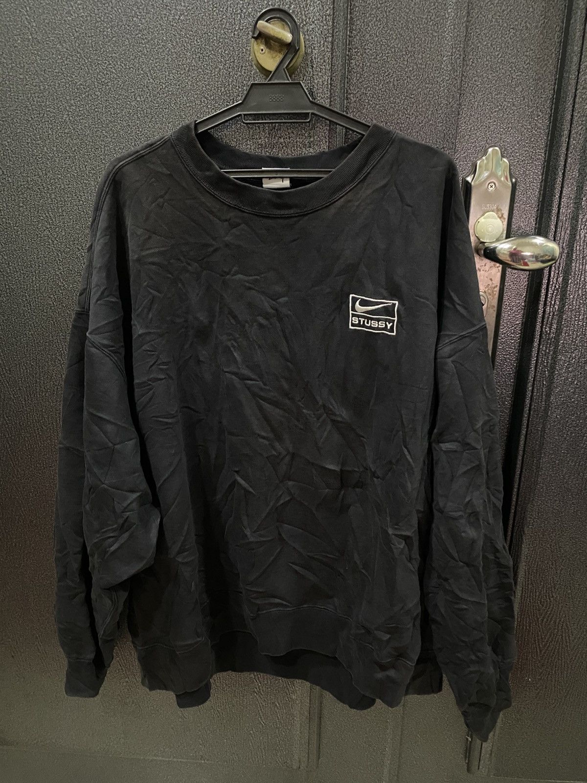 潮*郎様 Stussy x Nike Wash Crew Black Buy Stussy x Nike Wash Fleece Crewneck Black (SS23) in NZ