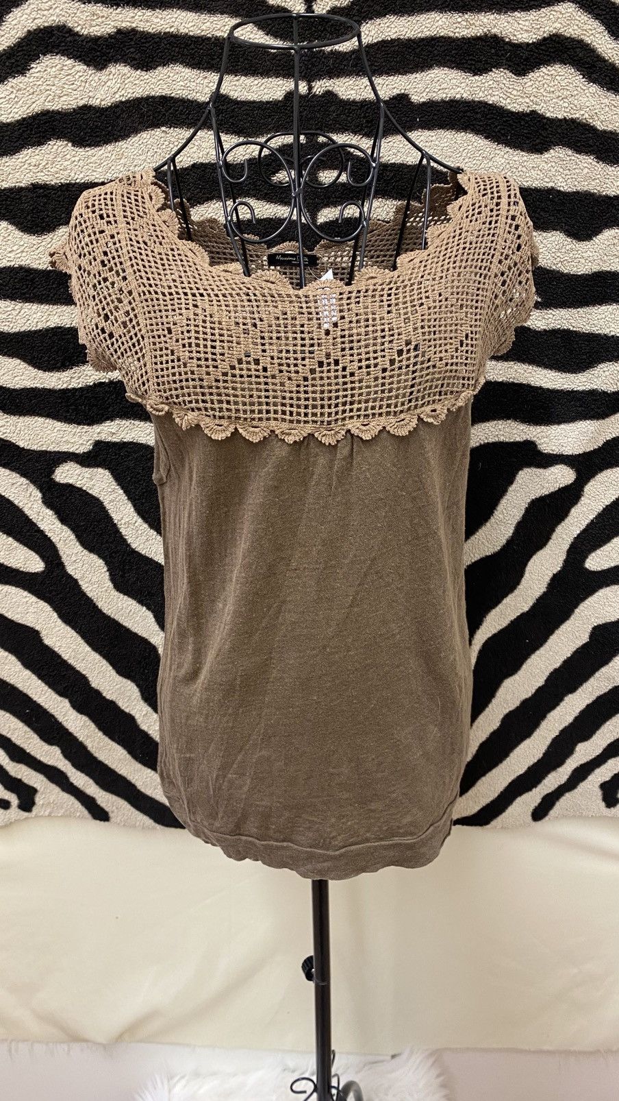 Vintage Loose brown linen shirt Size XS / US 0-2 / IT 36-38 - 3 Thumbnail