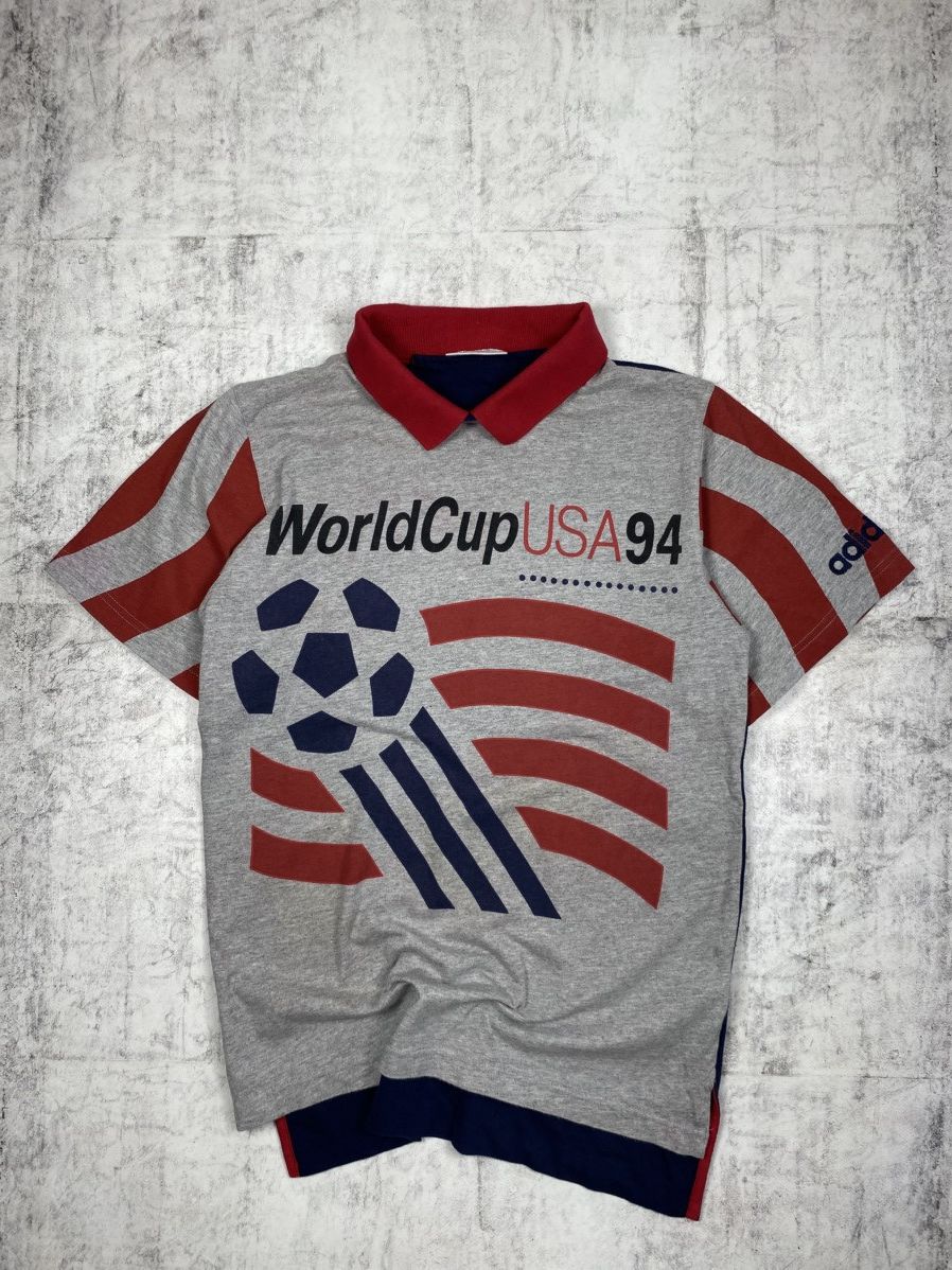 Adidas Vintage Adidas World Cup football USA 1994 polo tees Size US S / EU 44-46 / 1 - 1 Thumbnail