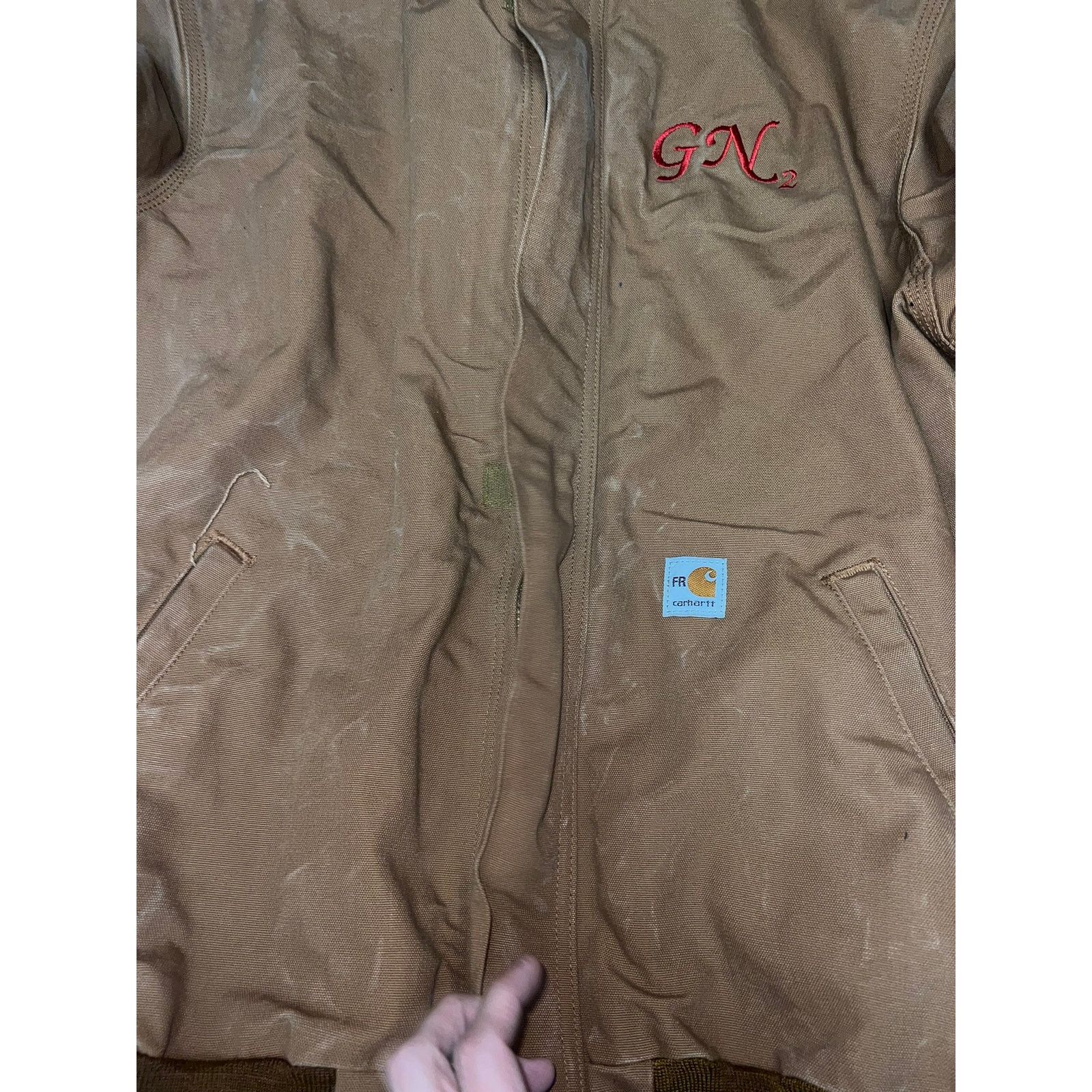 Vintage Carhartt FR Canvas Jacket Bomber Workwear Duck Work Coat XL Size US XL / EU 56 / 4 - 14 Thumbnail