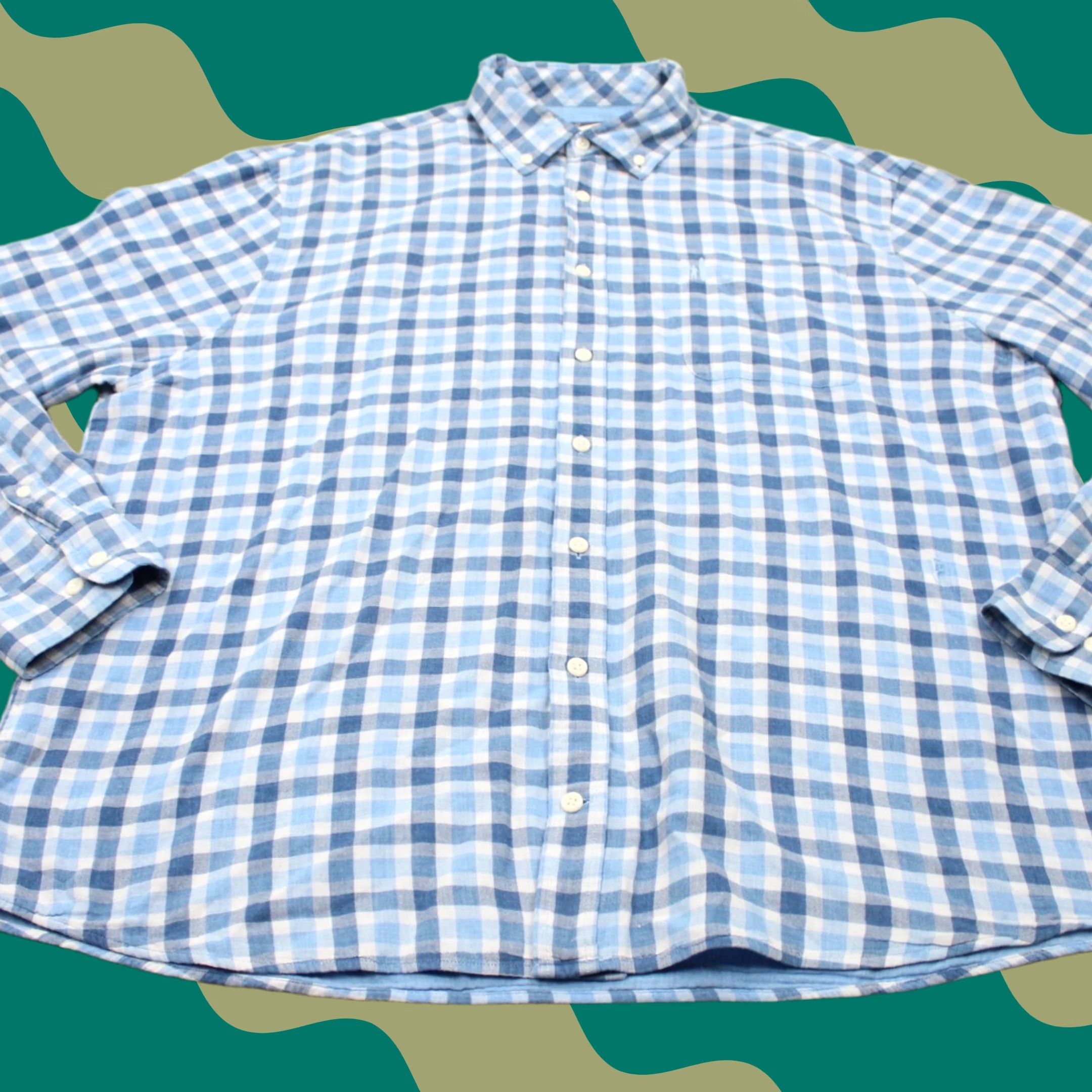johnnie-O johnnie-O Shirt Mens XL Blue Plaid Button-Down Long Sleeve Cotton Casual Classic Preppy Size US XL / EU 56 / 4 - 1 Thumbnail