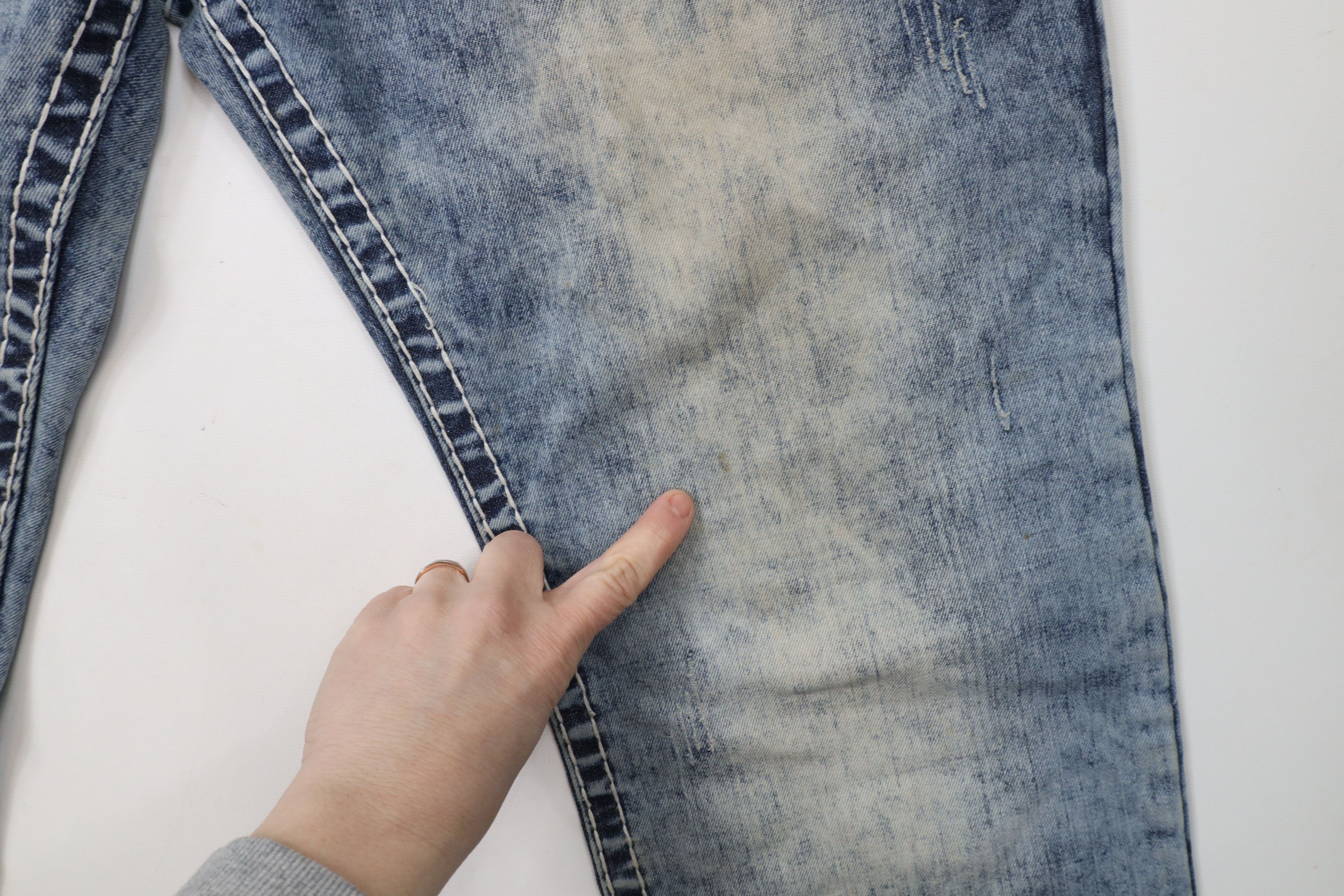 Rock Revival × Vintage Rock Revival Thick Stitch Tate Straight Stretch Jeans Size US 38 / EU 54 - 5 Thumbnail