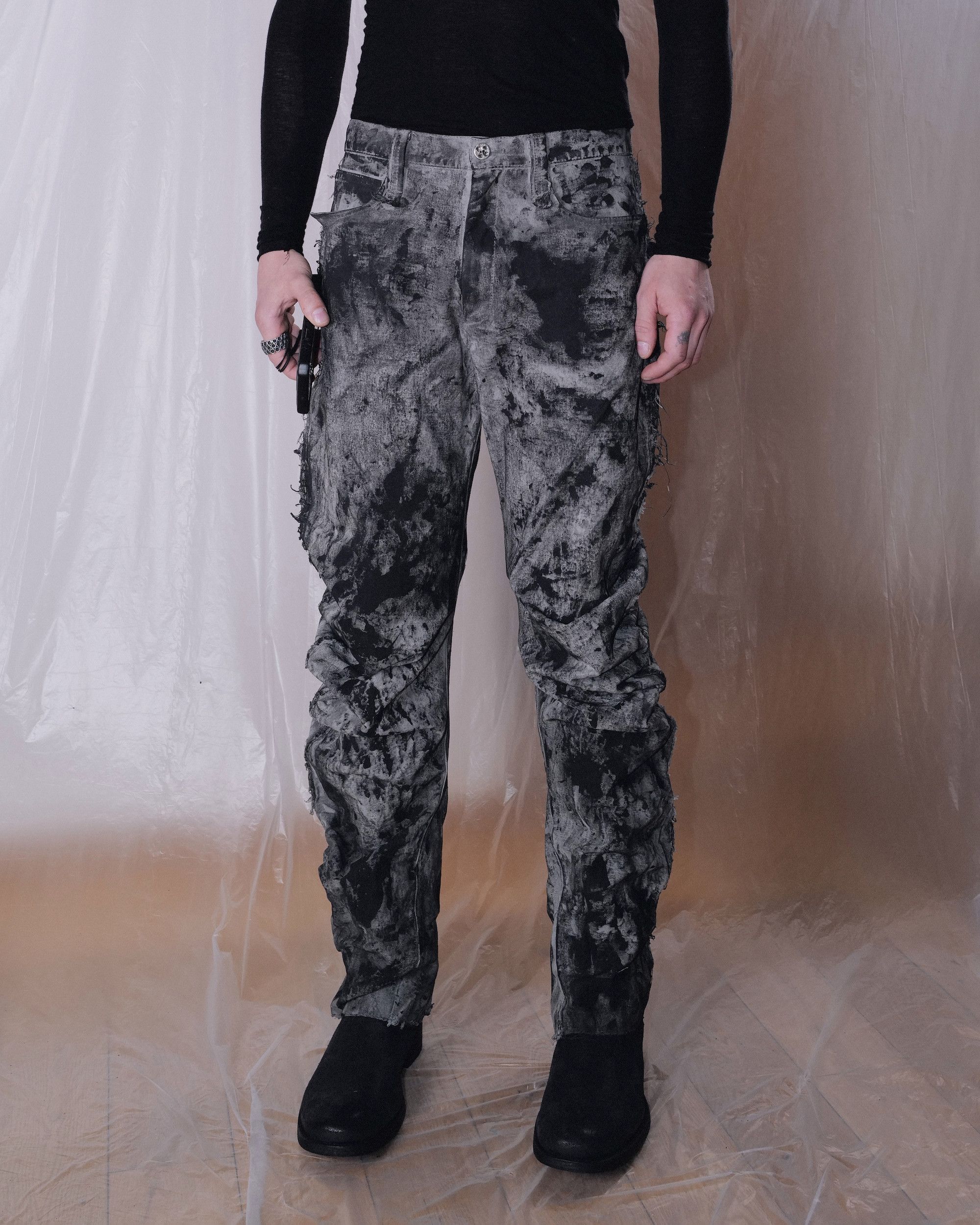Other J CUT RUBBERED DENIM PANTS Size US 30 / EU 46 - 2 Thumbnail