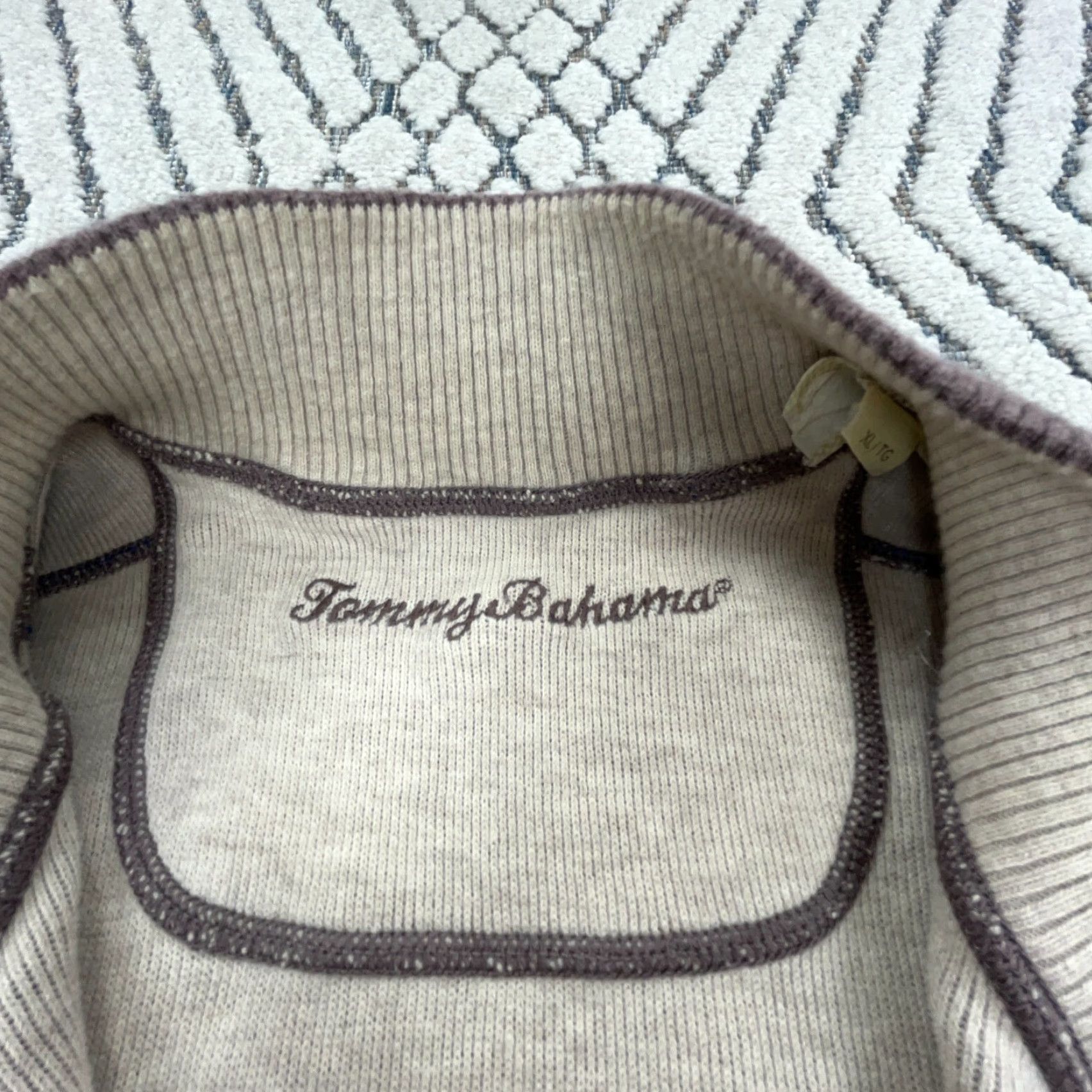 Tommy Bahama Tommy Bahama Sweater Men XL Purple Gray Sweatshirt Pull Over Reversible 1/4 Zip Size US XL / EU 56 / 4 - 5 Thumbnail