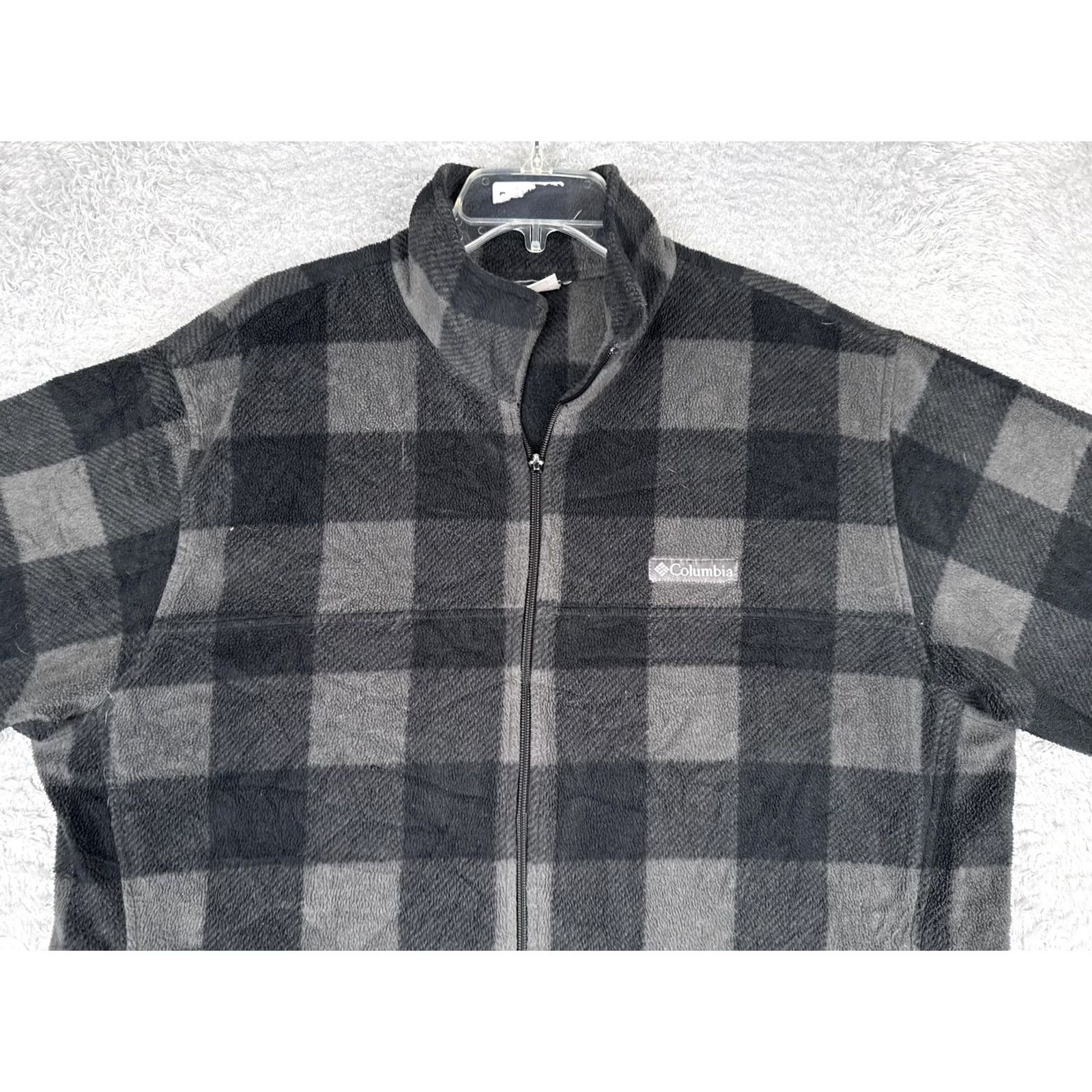 Vintage Columbia Fleece Jacket Mens XL Gray Black Plaid Full Zip Pockets Outdoor Hiking Size US XL / EU 56 / 4 - 4 Thumbnail