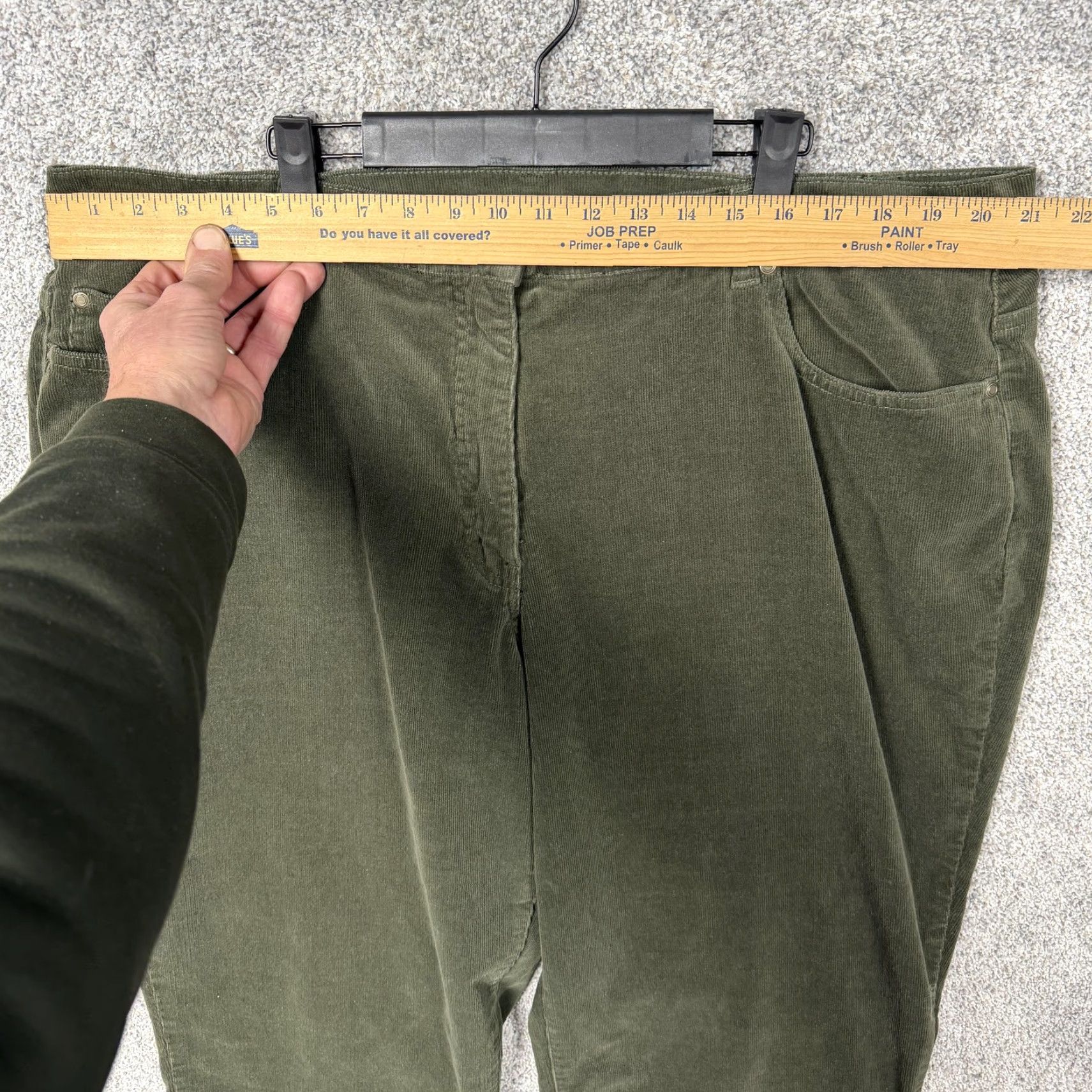 Vintage VINTAGE Fashion Bug Corduroy Pants Womens 22W Plus Green Stretch Capri Casual 90s Retro Size 40" / US 18 - 2 Thumbnail
