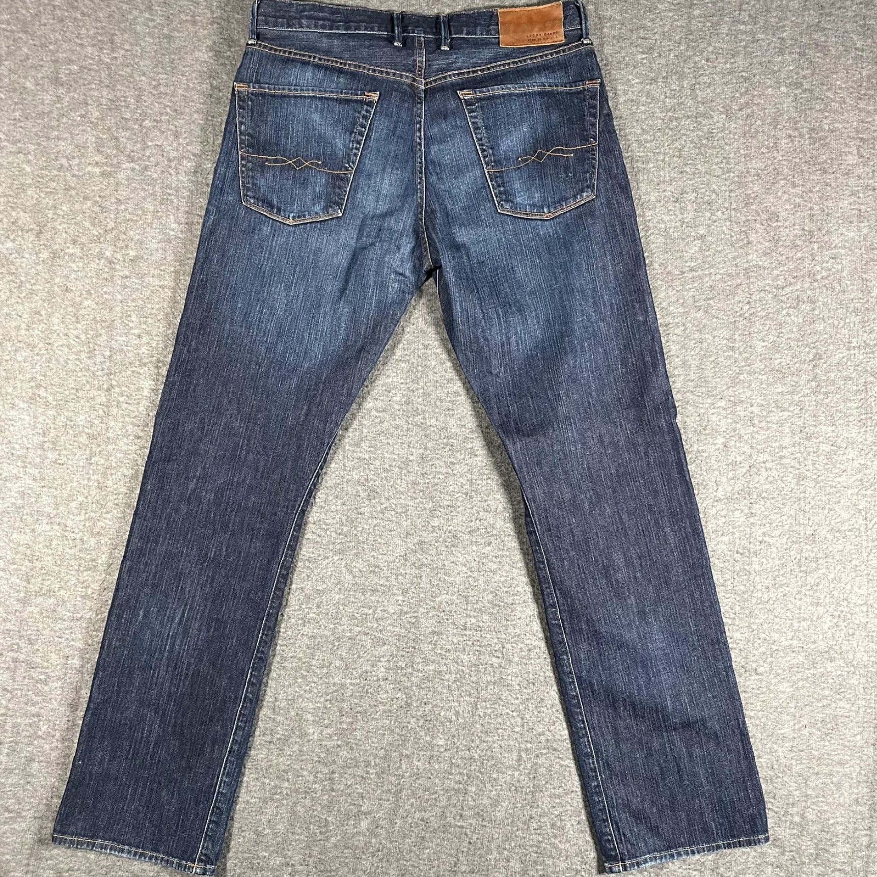 Lucky Brand Lucky Brand 121 Heritage Slim Straight Jeans Mens 33x31 Blue Selvage Made USA Size US 33 - 3 Thumbnail