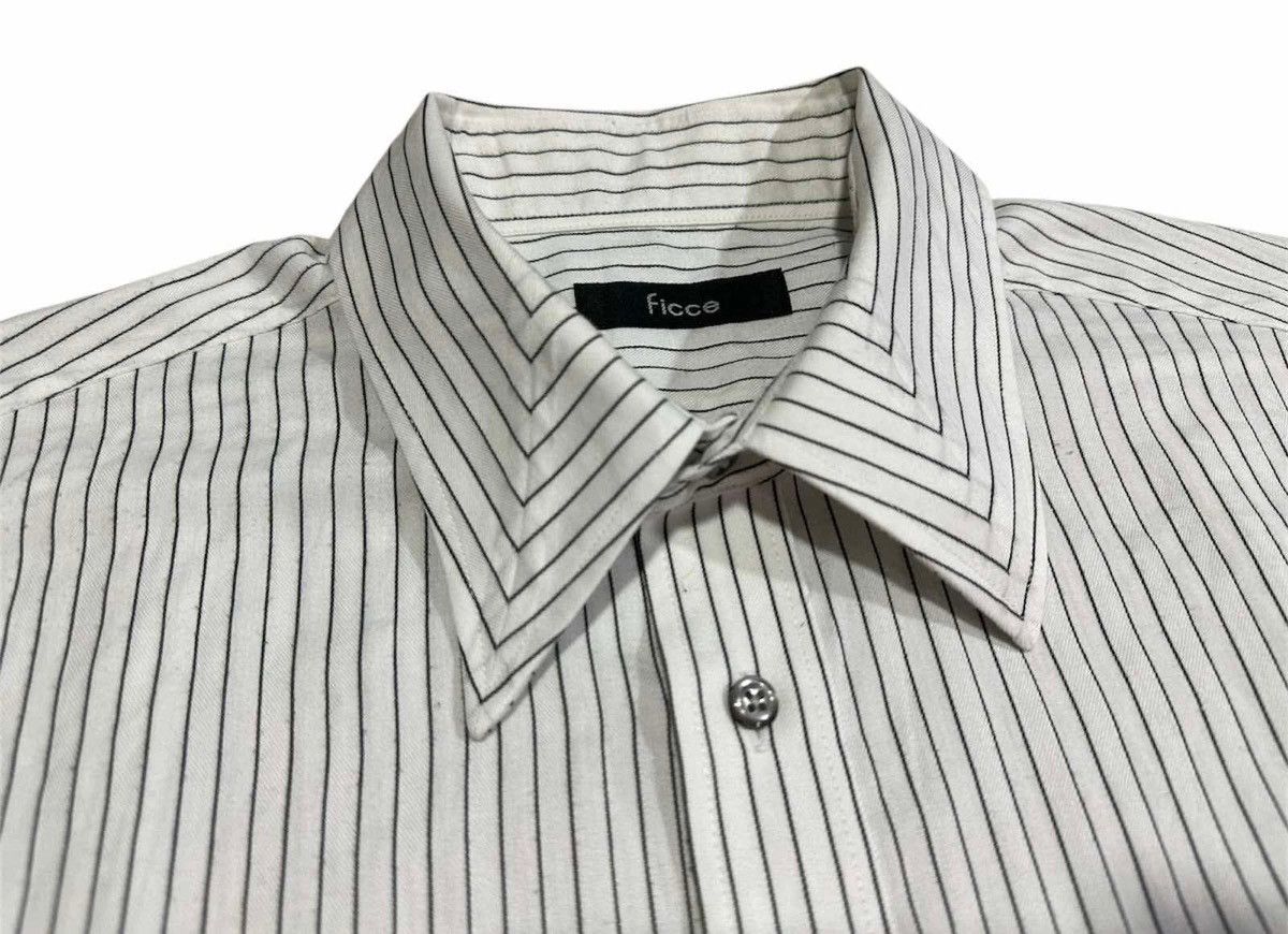 Designer 🔥Vintage Ficce Striped Shirt Long Sleeve Yoshiyuki Konishi Size US XL / EU 56 / 4 - 4 Thumbnail