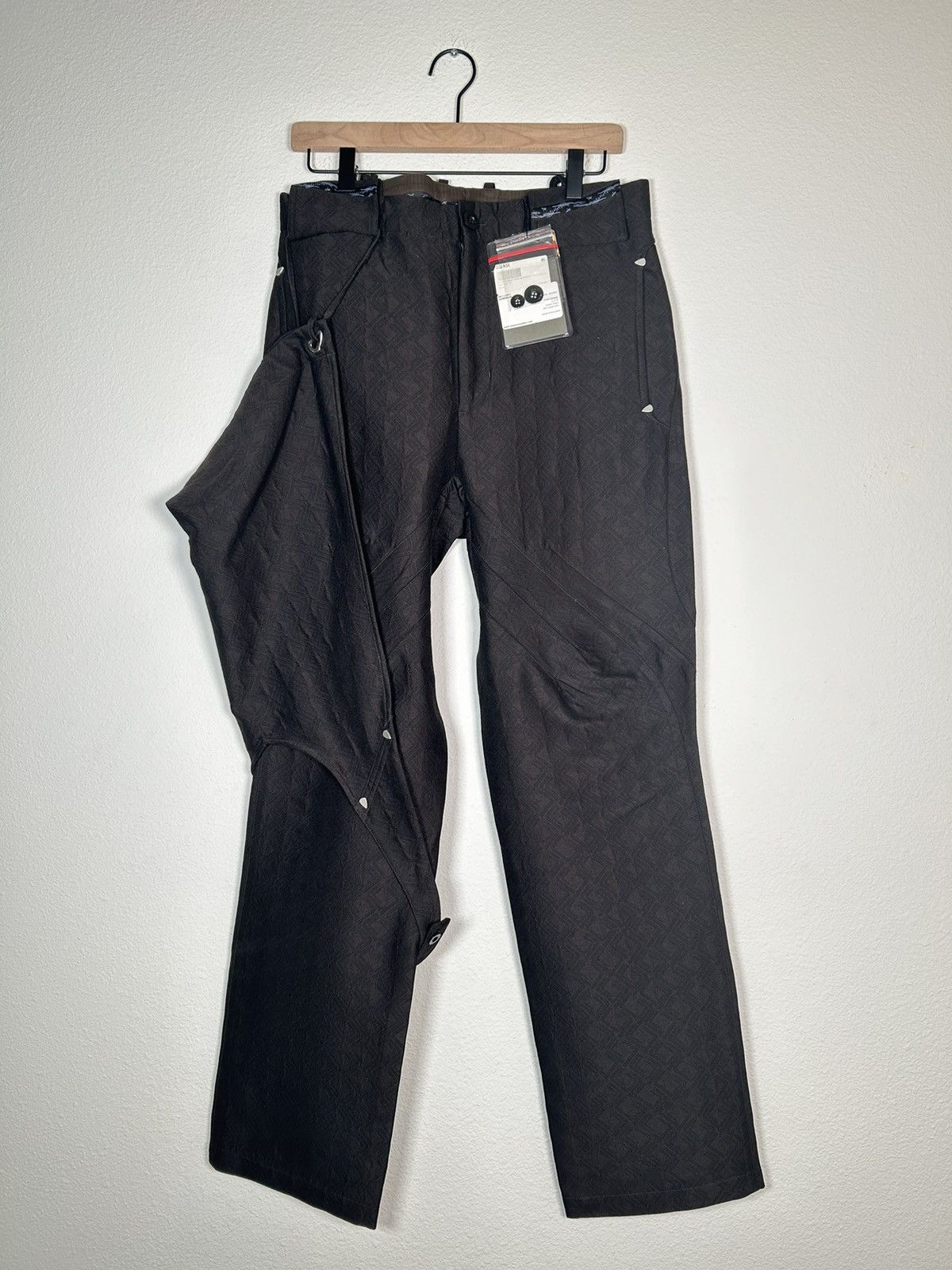 image of Kiko Kostadinov Nwt! $1.1K ‘23 Dorset Apron Trousers in Pattern Black, Men's (Size 30)