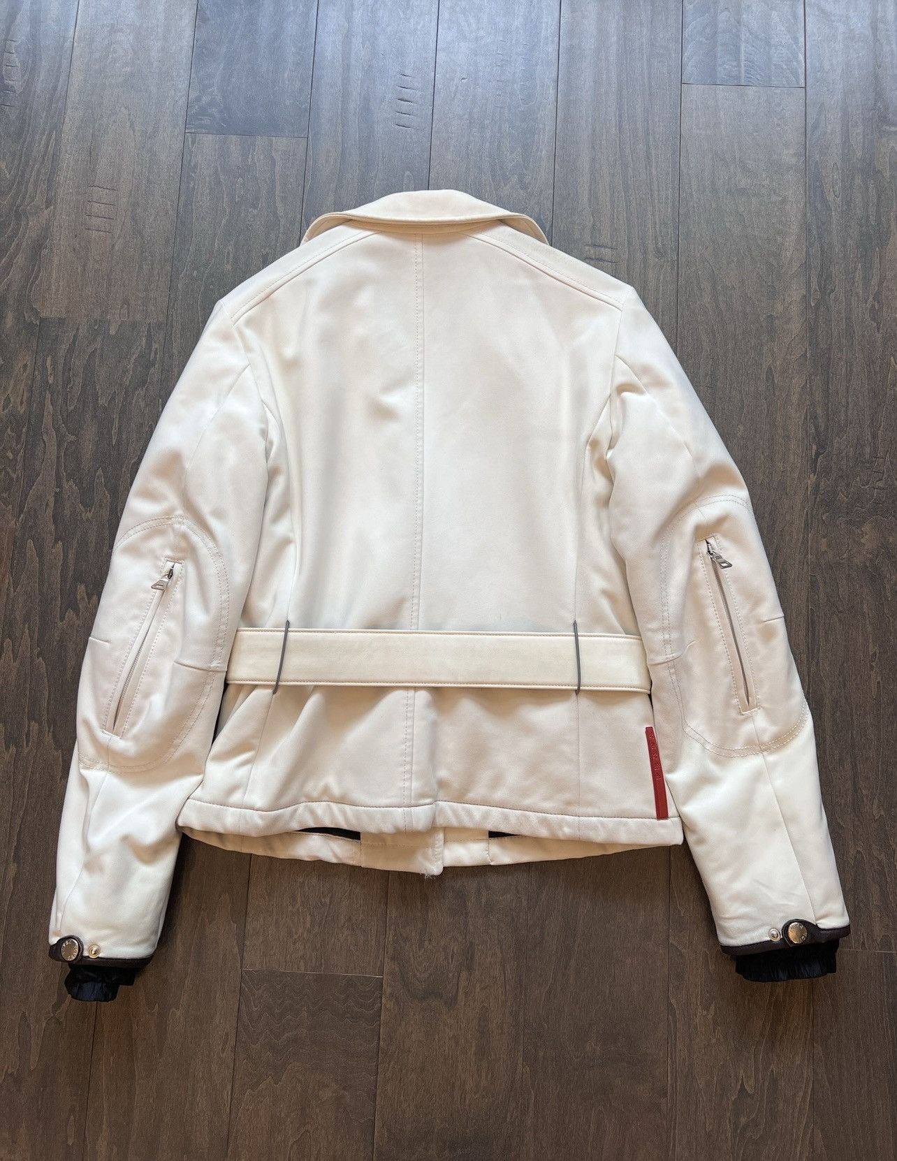 Prada Prada Belted Vintage biker jacket Size S / US 4 / IT 40 - 2 Thumbnail