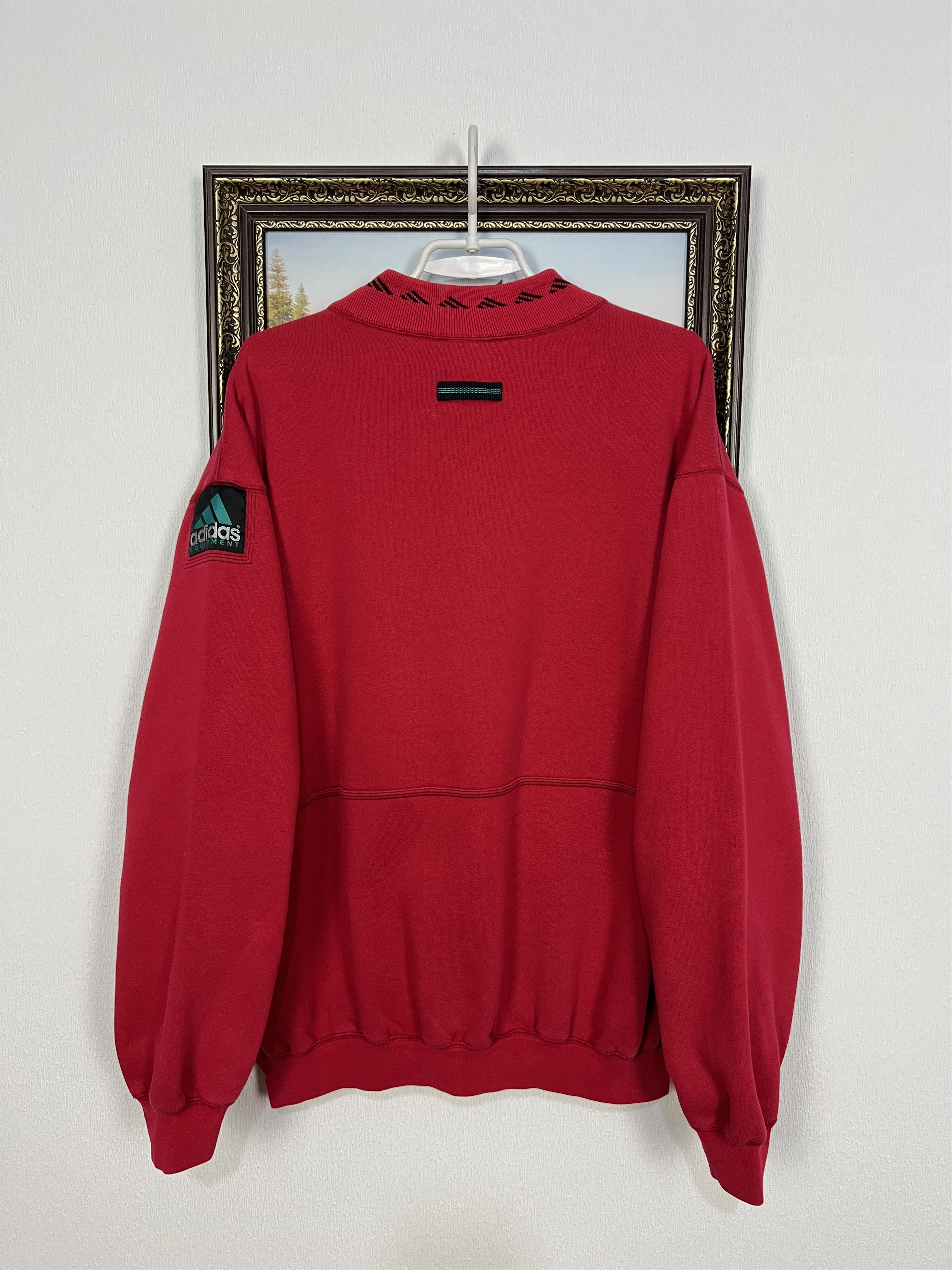 Adidas Vintage 90's Adidas Equipment Red Sweatshirt Mens Crewneck Size US XL / EU 56 / 4 - 14 Thumbnail