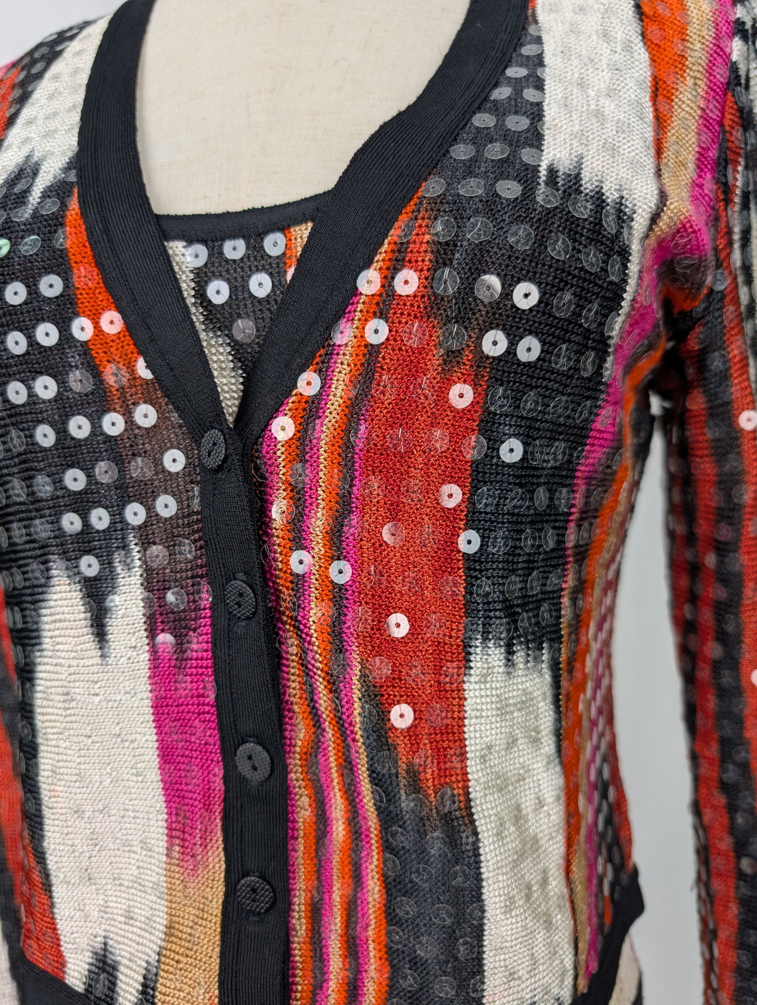 Missoni Missoni Multicolor Twin Set With Overall Glitter Sequins Size S / US 4 / IT 40 - 3 Thumbnail