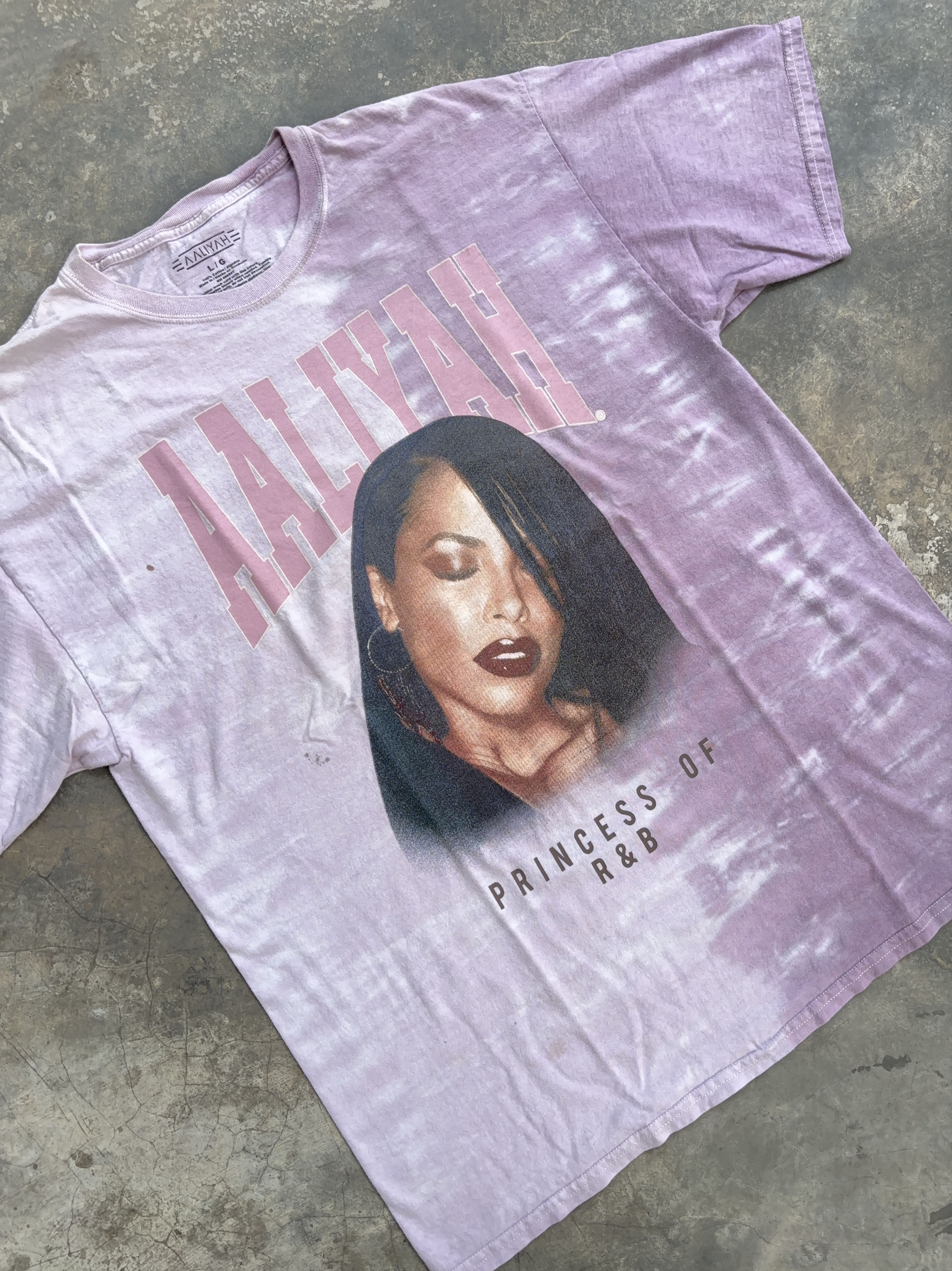 Other Aaliyah Princess Of R&B Purple Vintage Tie Dye T-Shirt Size US L / EU 52-54 / 3 - 6 Thumbnail