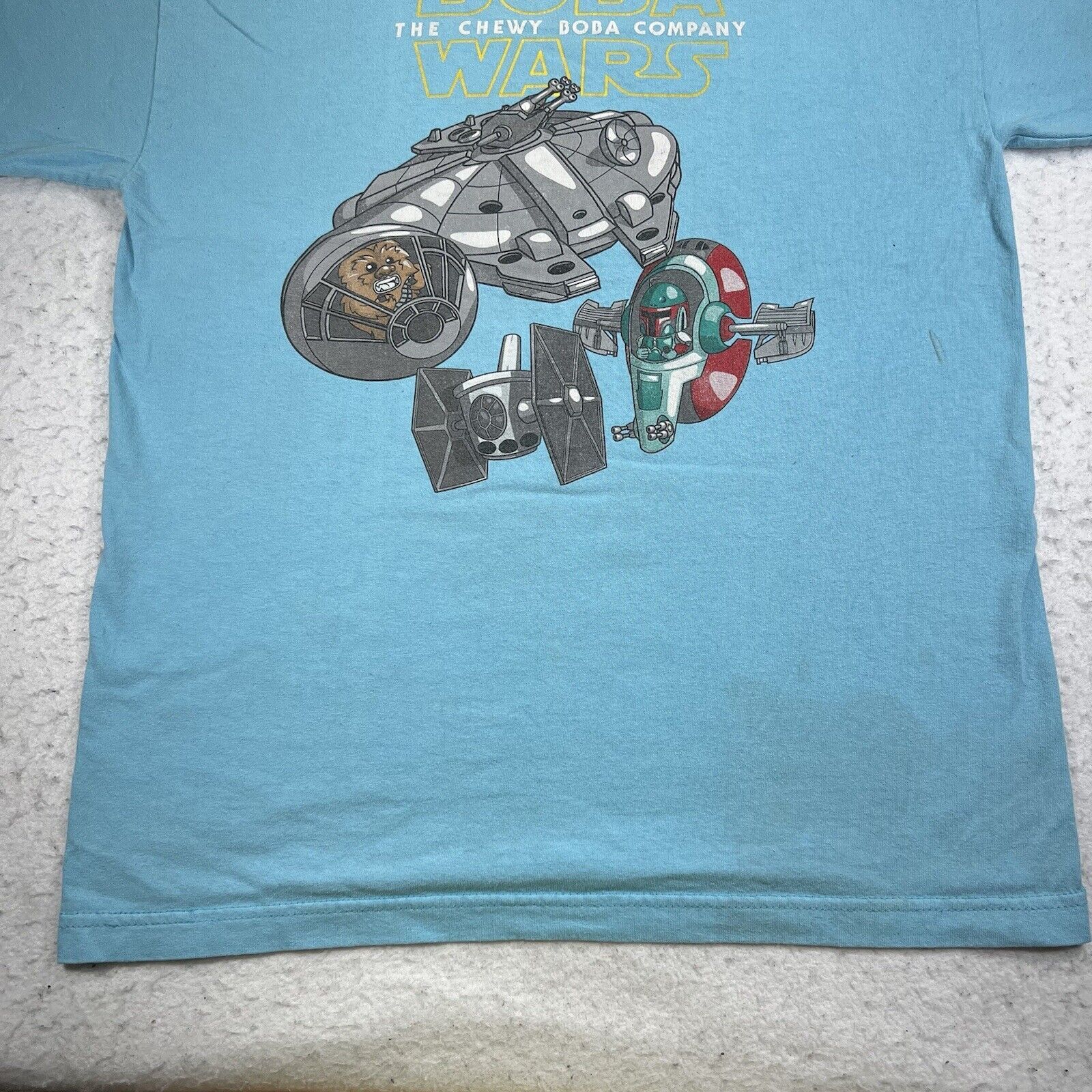 Star Wars Chewy Boba Company Medium Boba Wars Blue Graphic T Shirt Size US M / EU 48-50 / 2 - 6 Thumbnail