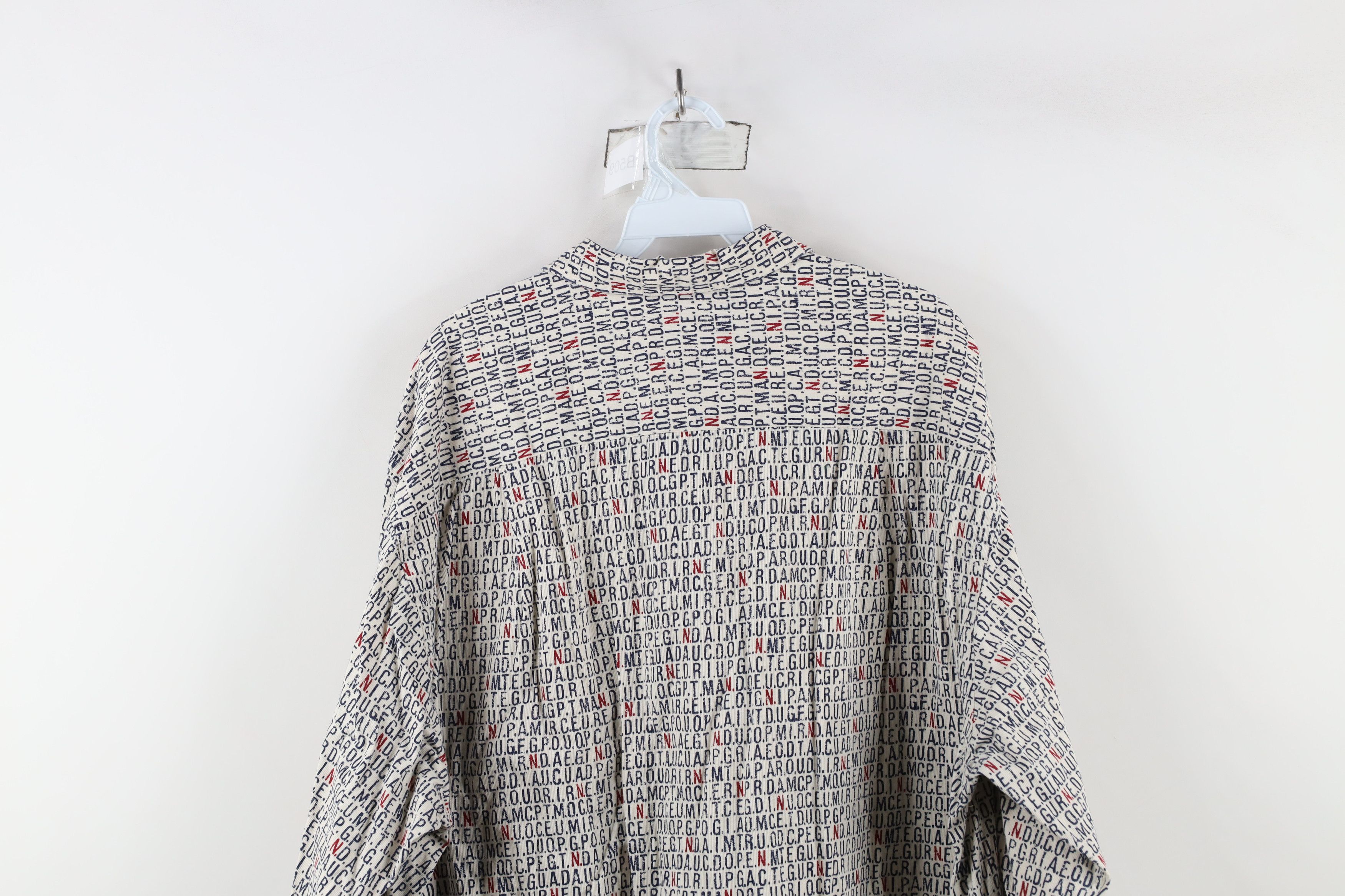 Nautica × Vintage Vintage 90s Nautica All Over Print Button Down Shirt Size US XL / EU 56 / 4 - 10 Thumbnail