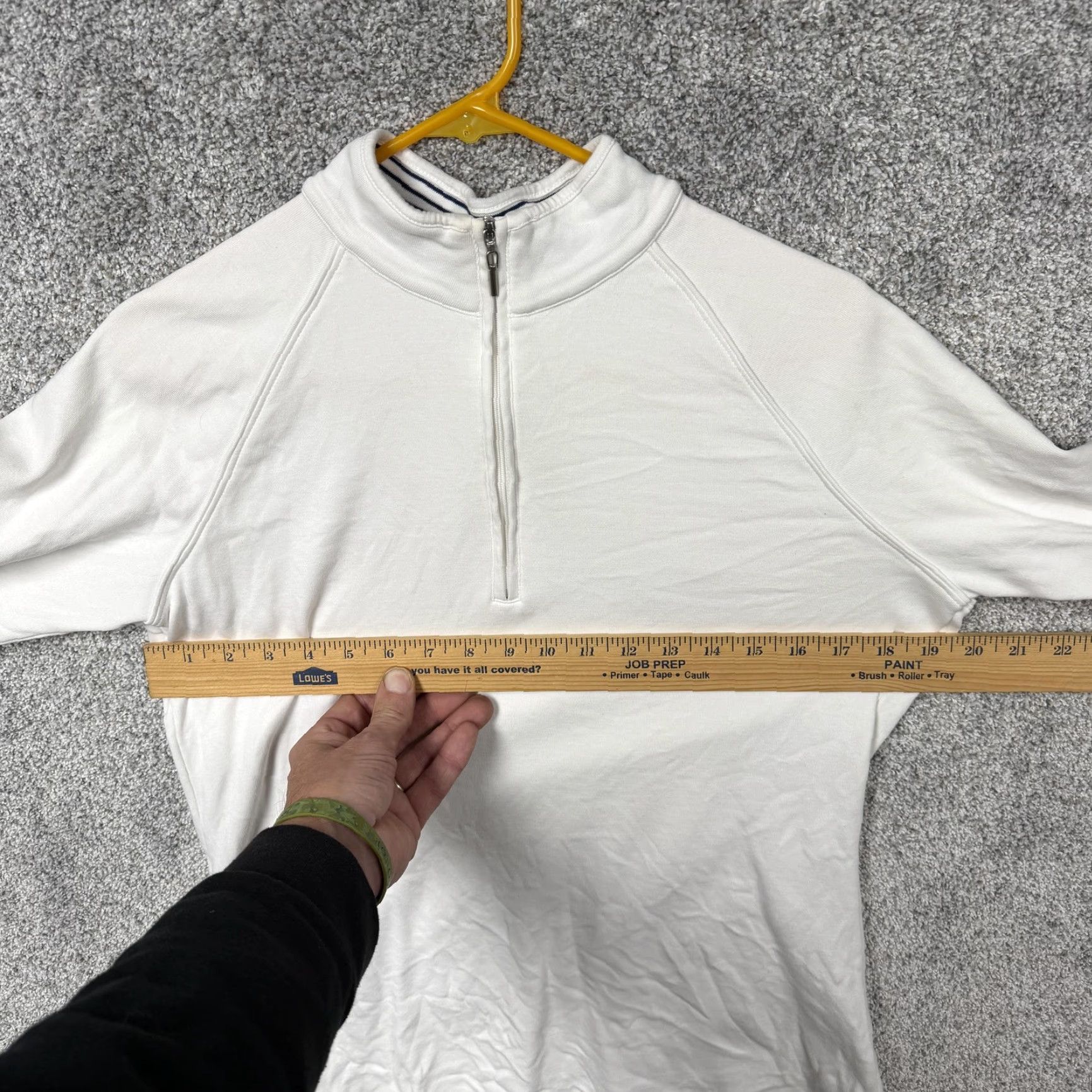 Vintage VINTAGE Clover by Bobby Jones Pullover L Women 1/2 Zip Raglan Long Sleeve Mock Neck White Sports Shirt Size L / US 10 / IT 46 - 4 Thumbnail
