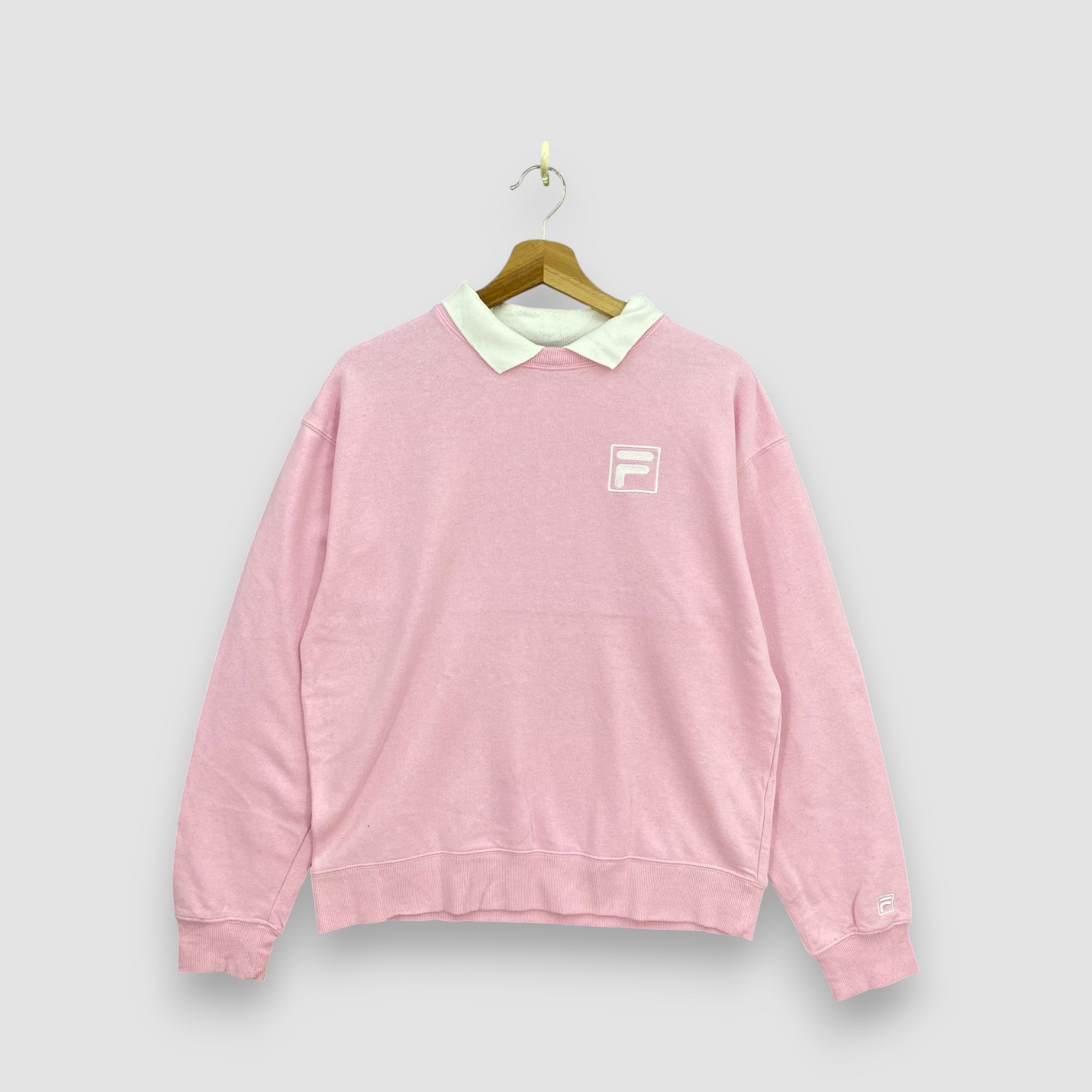Fila Vintage 90S Fila Polo Sweatshirt Pink Pullover Sweater Size US L / EU 52-54 / 3 - 1 Thumbnail