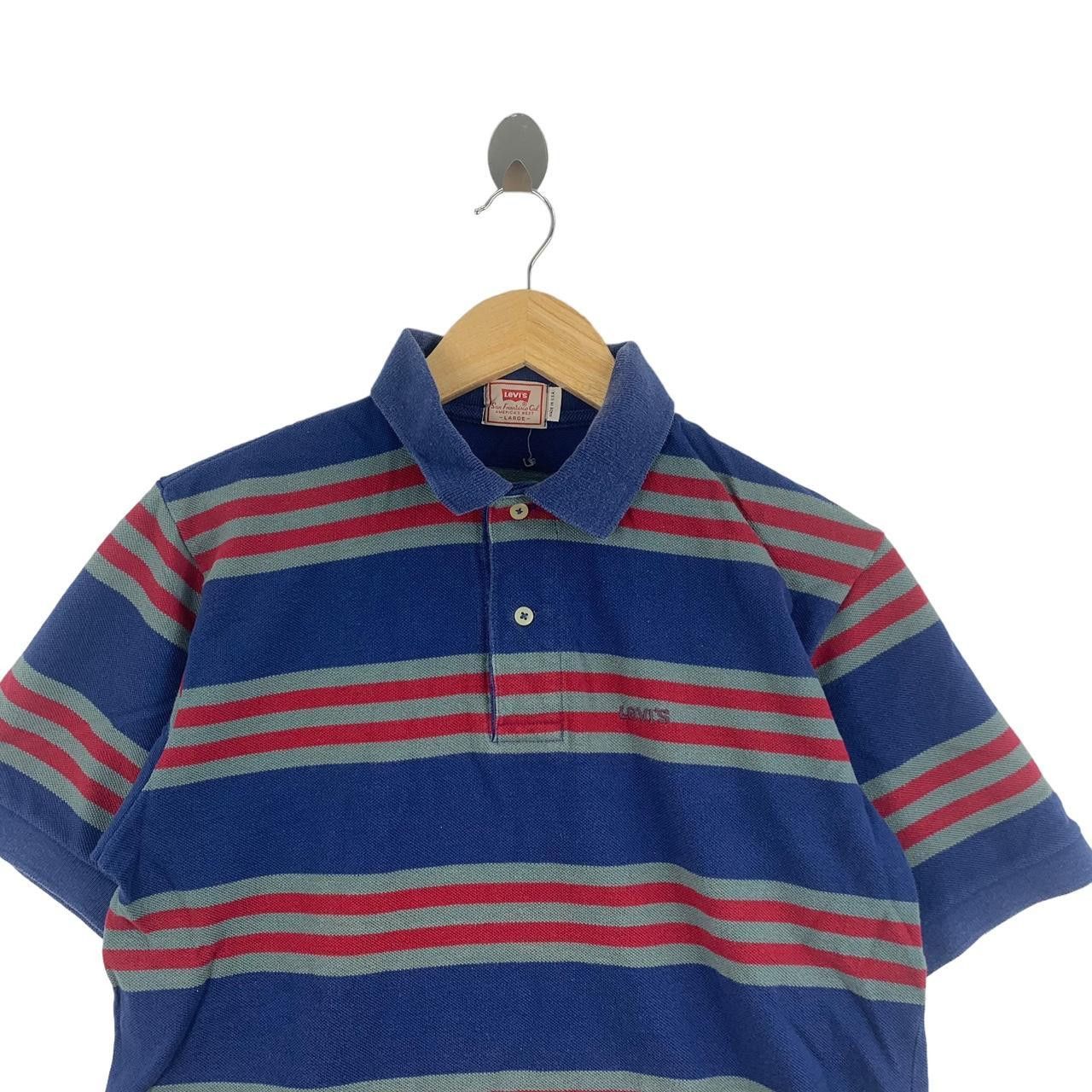 Vintage Vintage 90’ LEVI’S LEVIS STRAUSS Striped Polo Tee Shirt Top Size US L / EU 52-54 / 3 - 2 Thumbnail