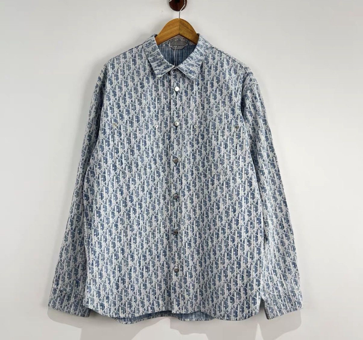 Dior Dior Vintage Monogram Denim Shirt J42 Size US XS / EU 42 / 0 - 1 Thumbnail