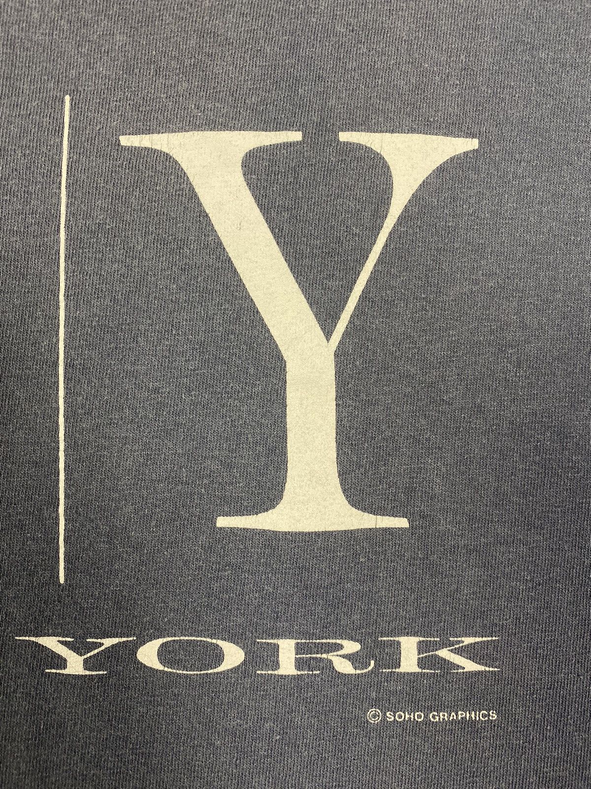 Vintage Vintage 90s New York Made In USA Big Logo Tee Size US XL / EU 56 / 4 - 7 Thumbnail