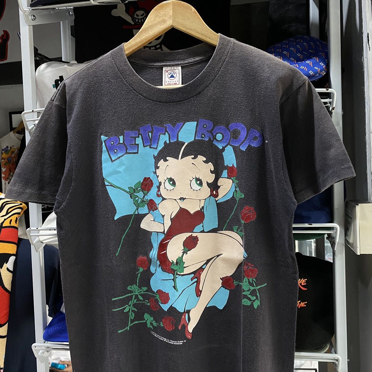 Cartoon Network Vintage Betty Boop Navy Blue Sun Faded Men Shirt Sz M Size US M / EU 48-50 / 2 - 3 Thumbnail