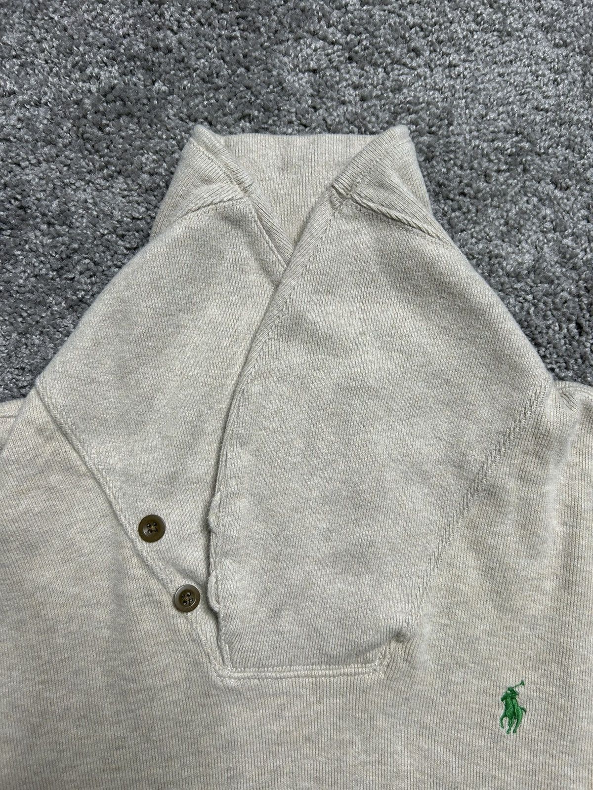Polo Ralph Lauren Vintage 80s Polo Ralph Lauren Shawl Collar Sweater Distress Size US M / EU 48-50 / 2 - 8 Thumbnail
