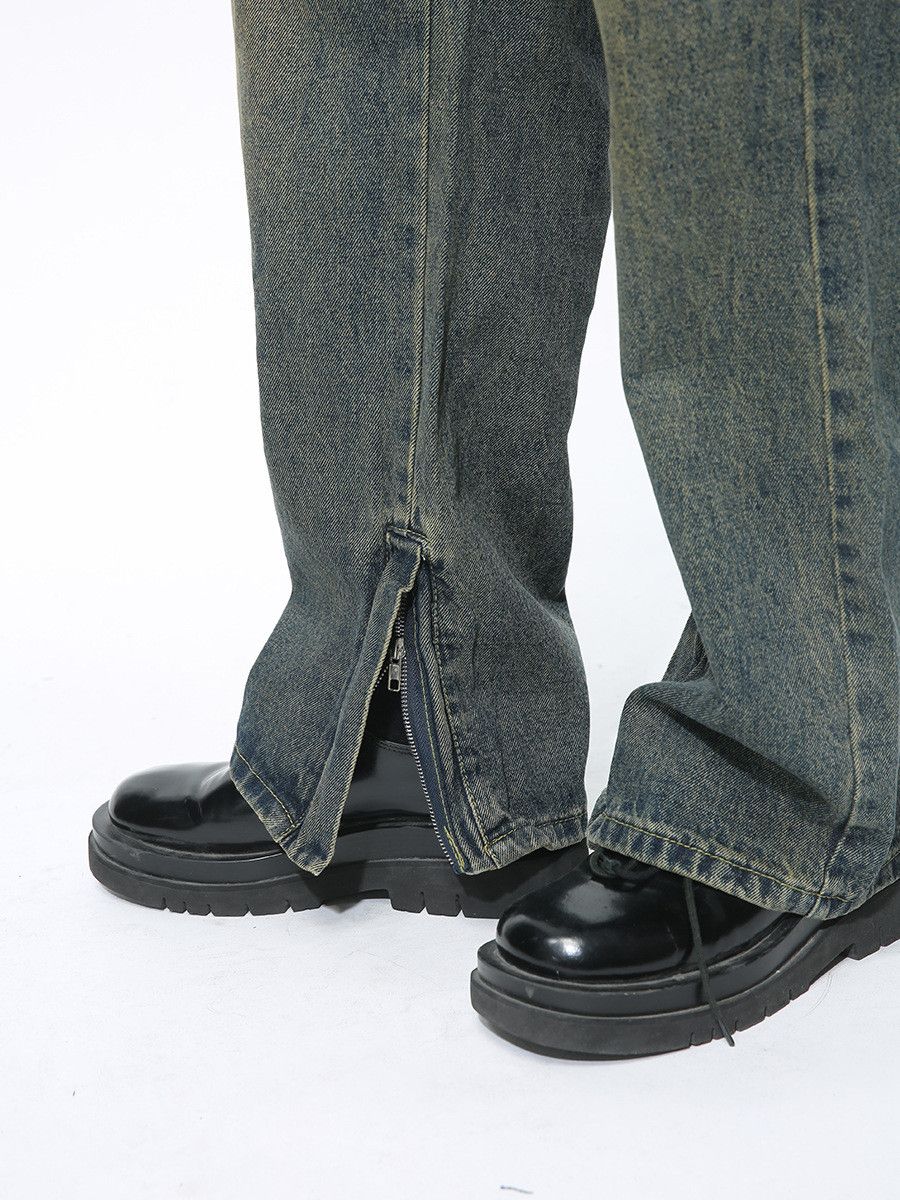Japanese Brand Men's American Retro Casual Zipper Straight Leg Jeans Size US 32 / EU 48 - 5 Thumbnail
