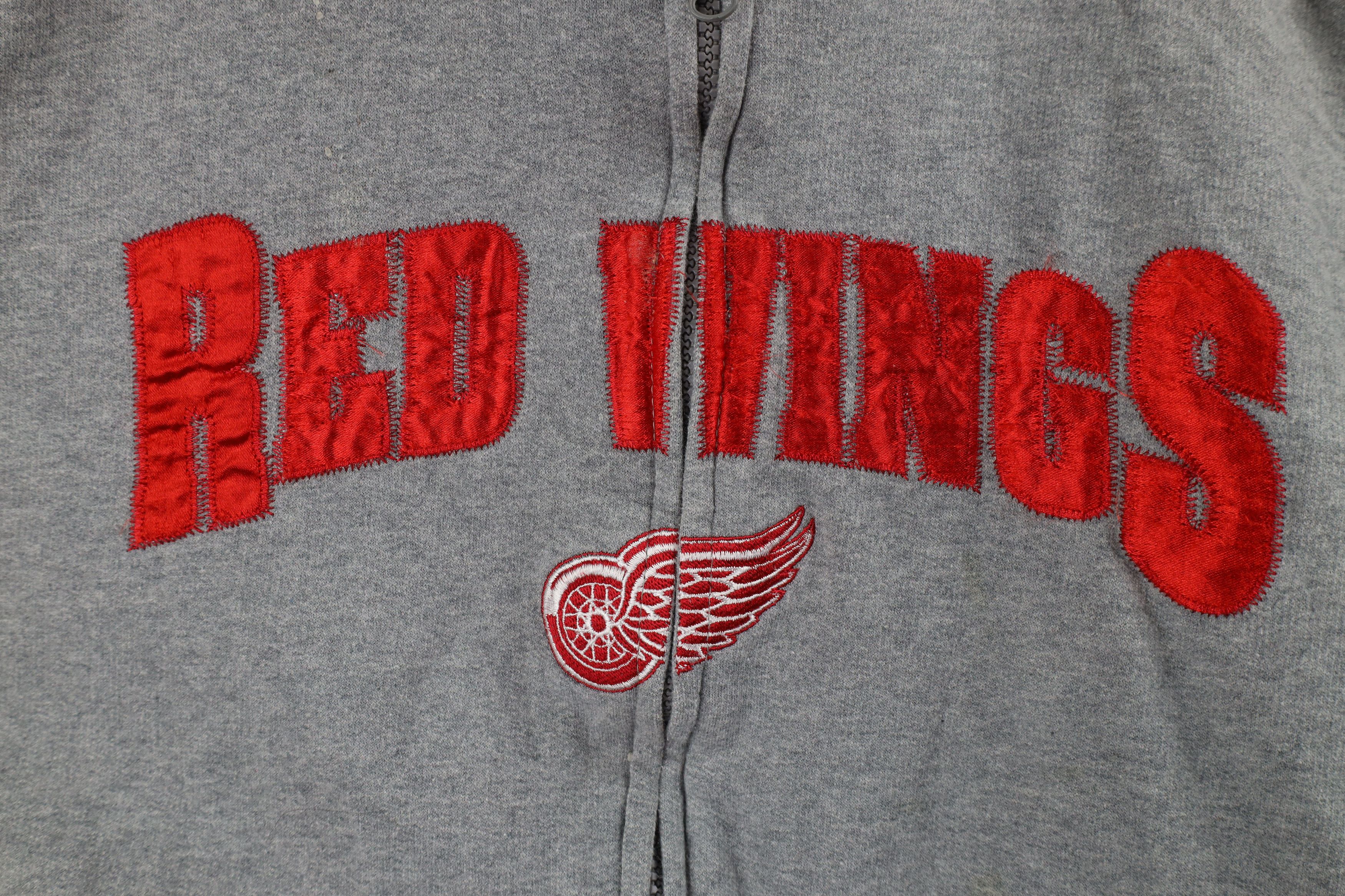 Vintage Vintage NHL Detroit Red Wings Hockey Full Zip Hoodie Gray Size US L / EU 52-54 / 3 - 6 Thumbnail