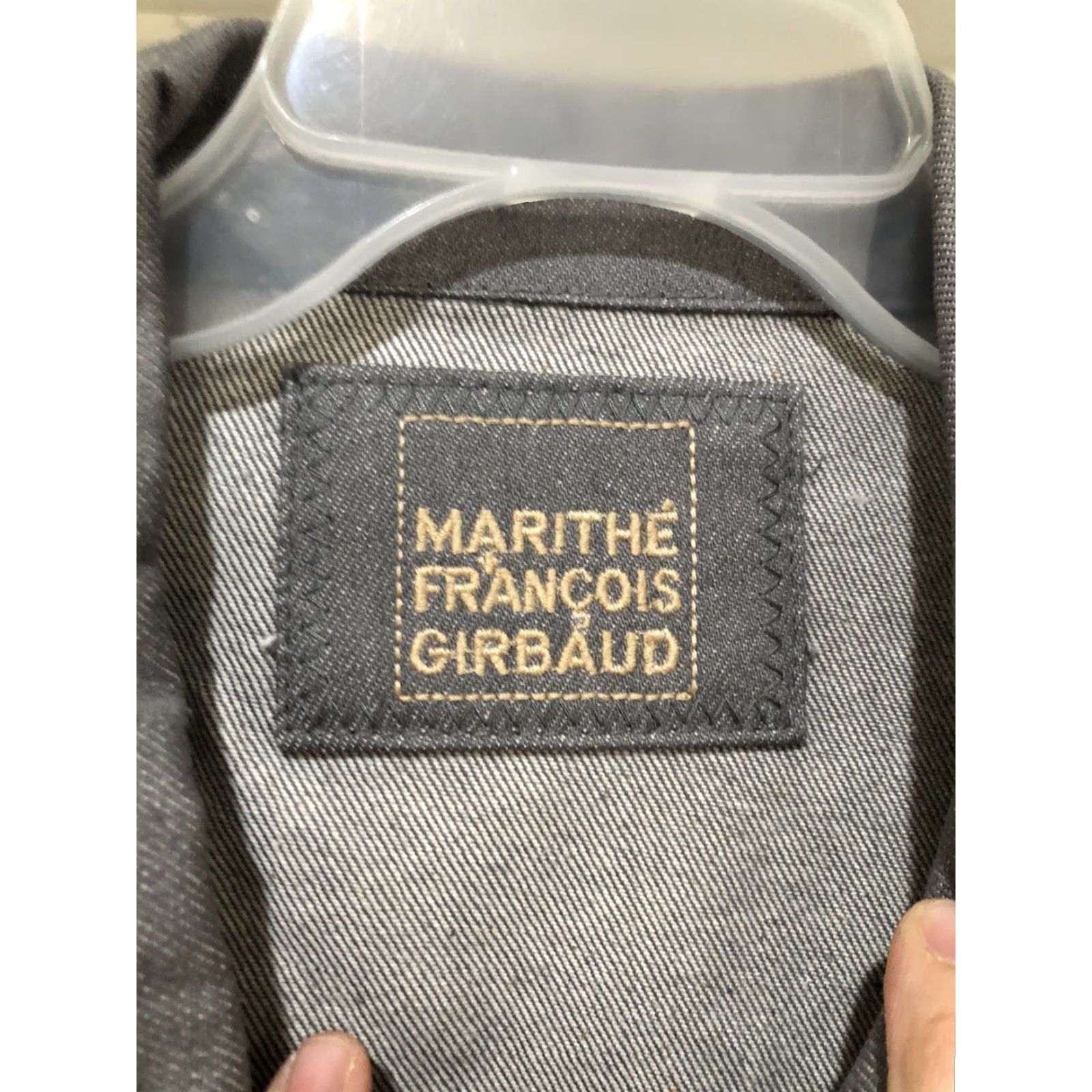 Denime VINTAGE Girbaud X Front Denim Jacket Gray 2XL Men Jacket Biker 90s Distressed Casual Front Pocketed - 2000s Marithe Francois Girbaud Size US 39 - 7 Thumbnail