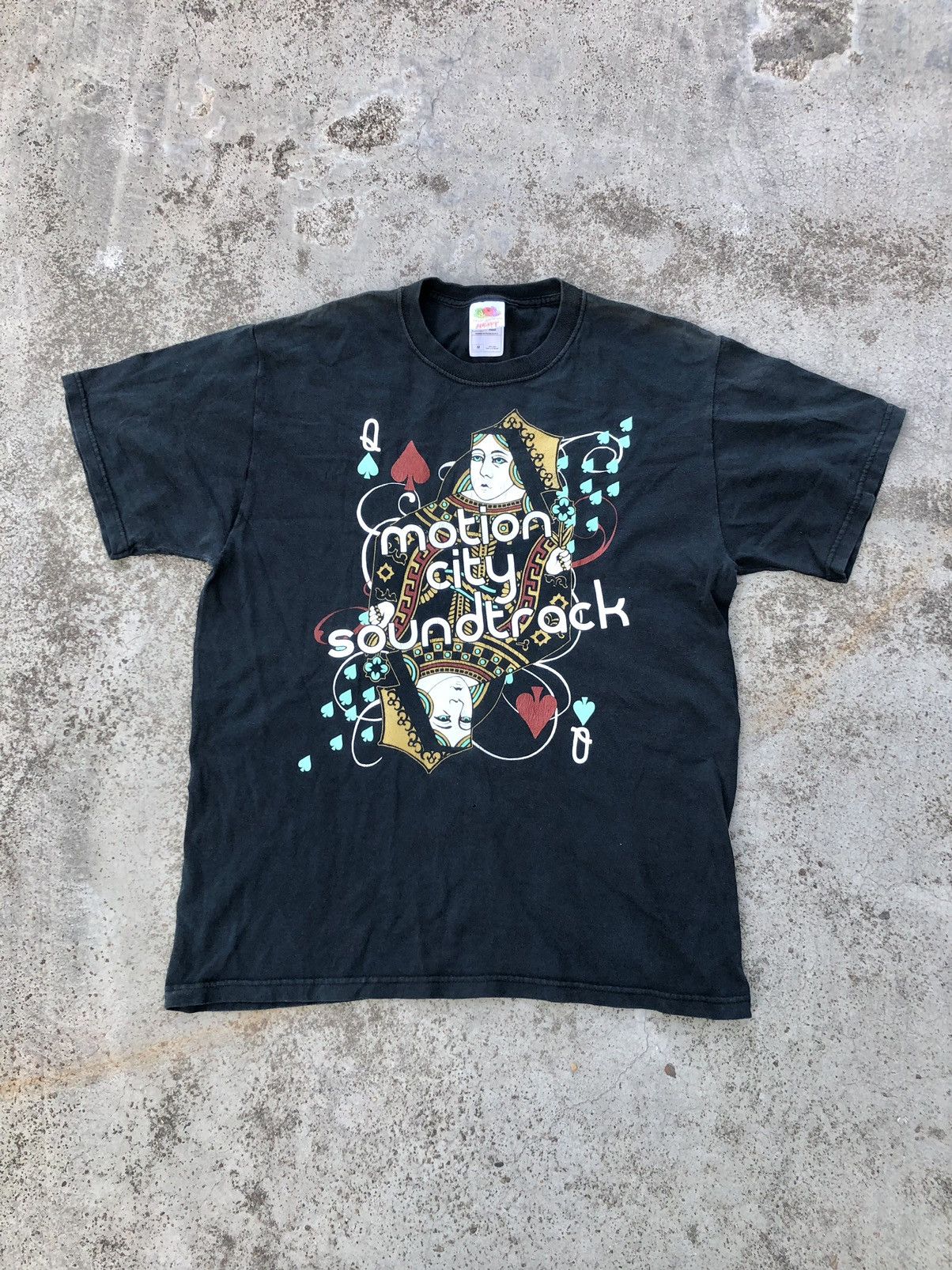 Band Tees × Vintage Y2K MOTION CITY SOUNDTRACK FADED BLACK TEE Size US M / EU 48-50 / 2 - 1 Thumbnail