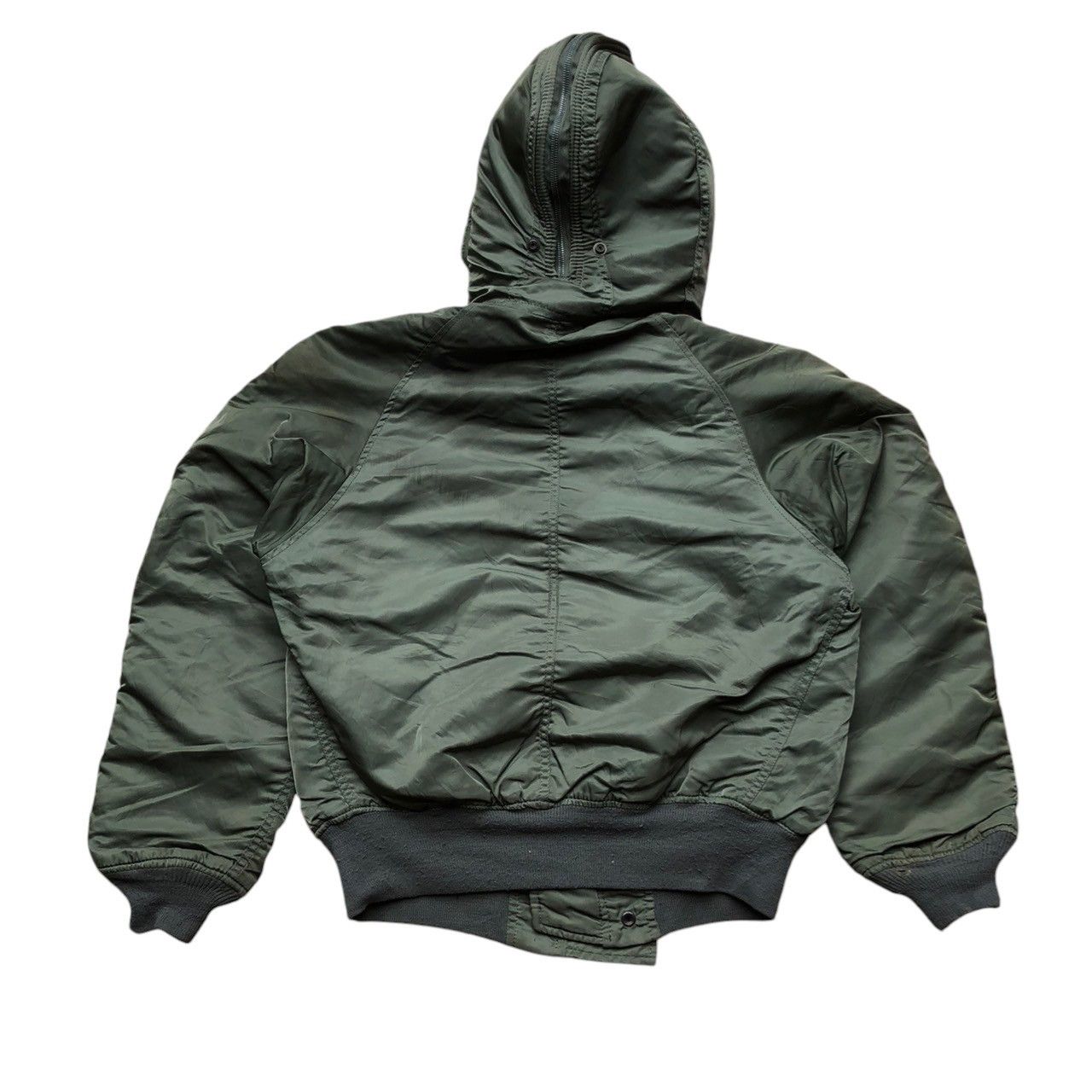 Alpha Industries Vintage 90s Alpha Industries N-2B Hoodie Bomber Jacket Size US M / EU 48-50 / 2 - 2 Thumbnail