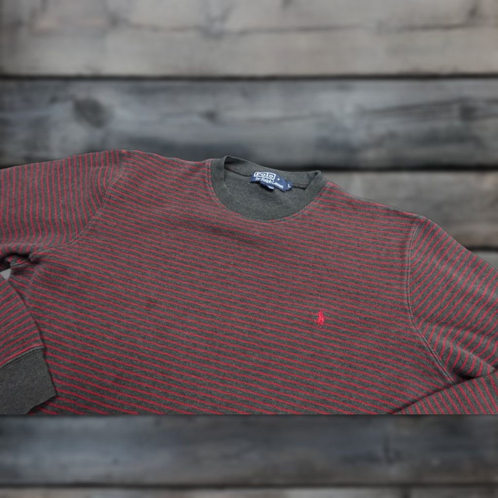 Polo Ralph Lauren VINTAGE Polo Ralph Lauren Sweatshirt Polo Ralph Lauren Red Pullover Crewneck Men L Long Sleeve Cotton Blend Fleece Logo Retro 90s Mens Size US L / EU 52-54 / 3 - 1 Thumbnail