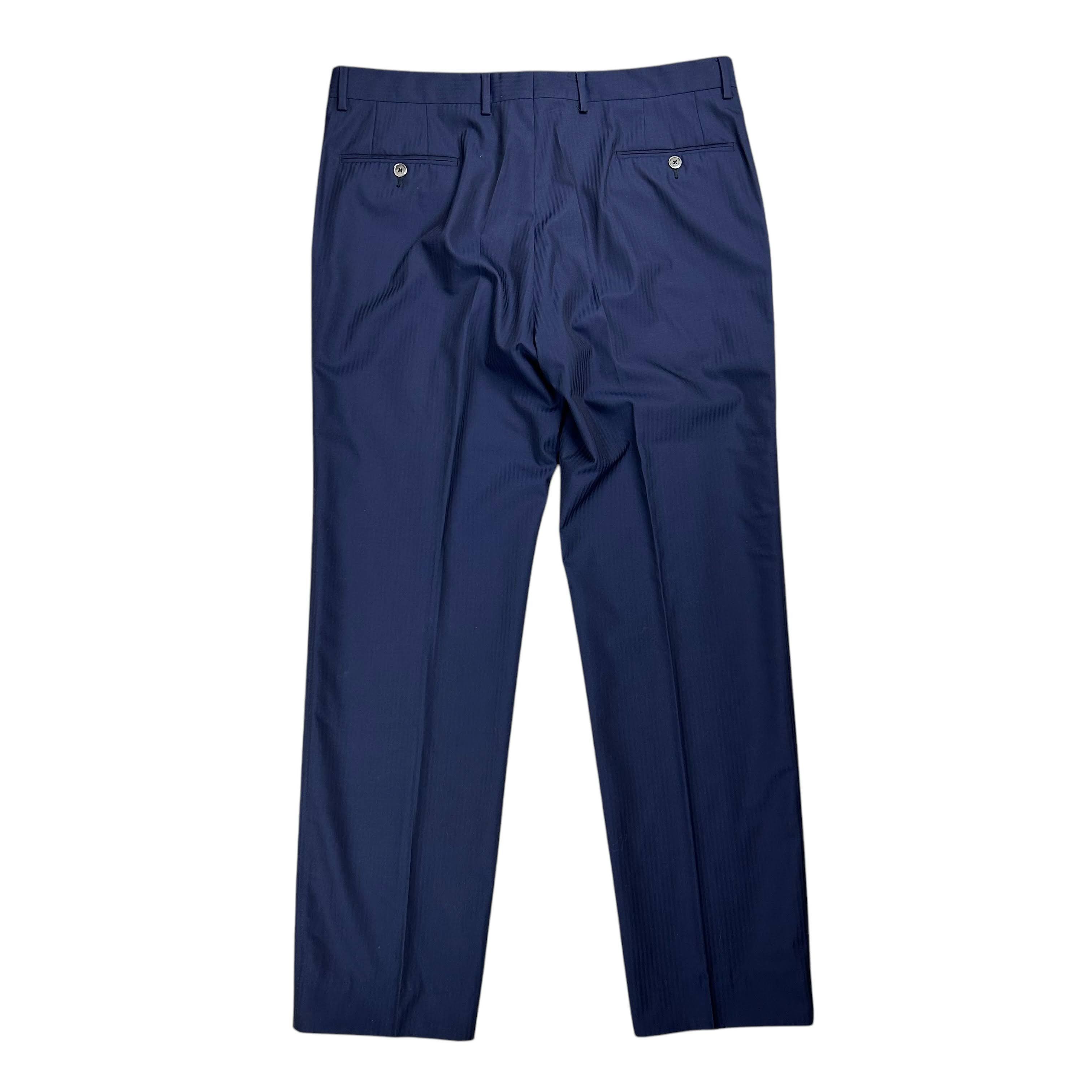 Paul Smith Paul Smith London Blue Striped Wool Formal Pants W36L31 Size 46R - 2 Thumbnail
