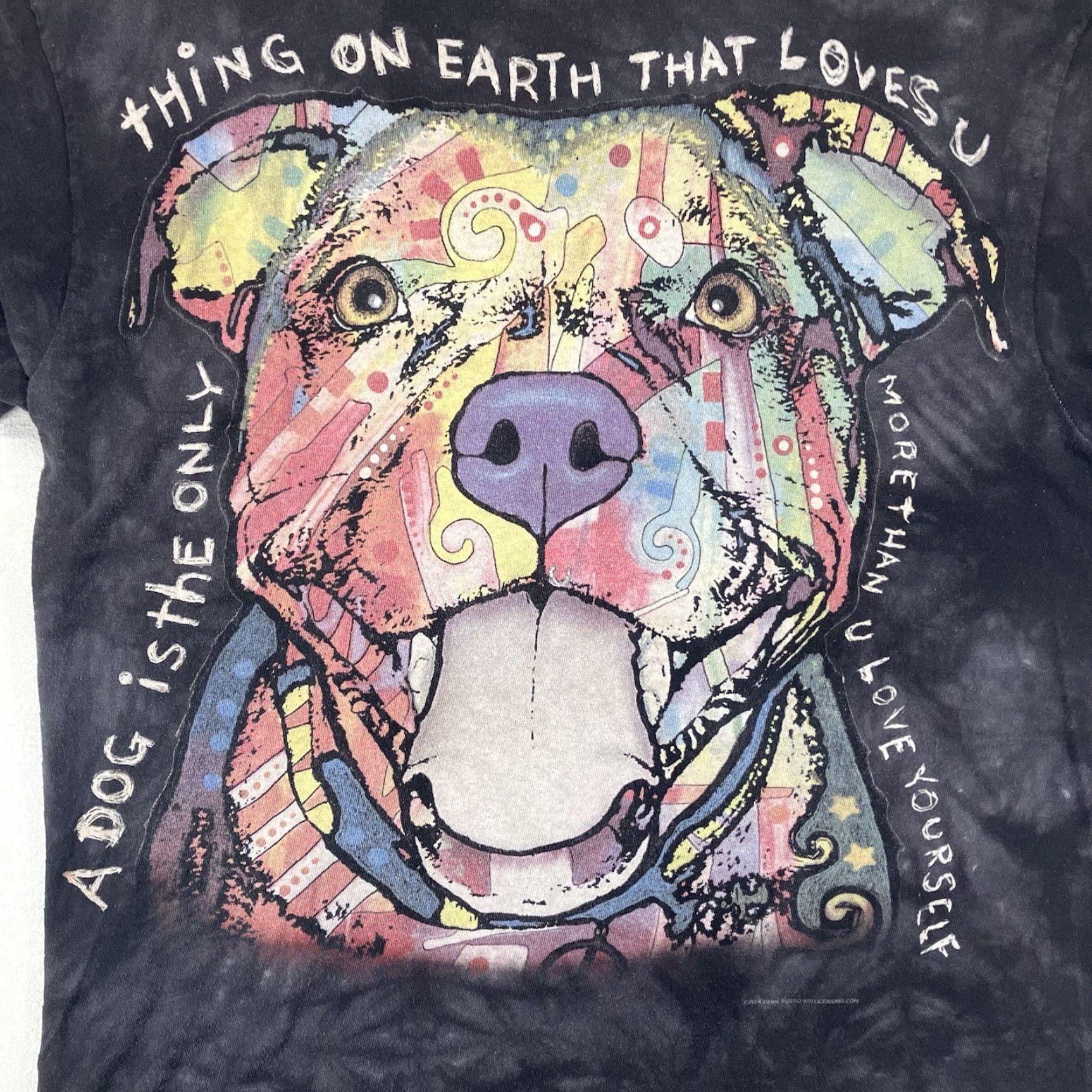 Vintage Dean Russo Art 3D Tees Tie Dye T Shirt Pitbull Gray Size Large Men's Shirt Size US L / EU 52-54 / 3 - 3 Thumbnail