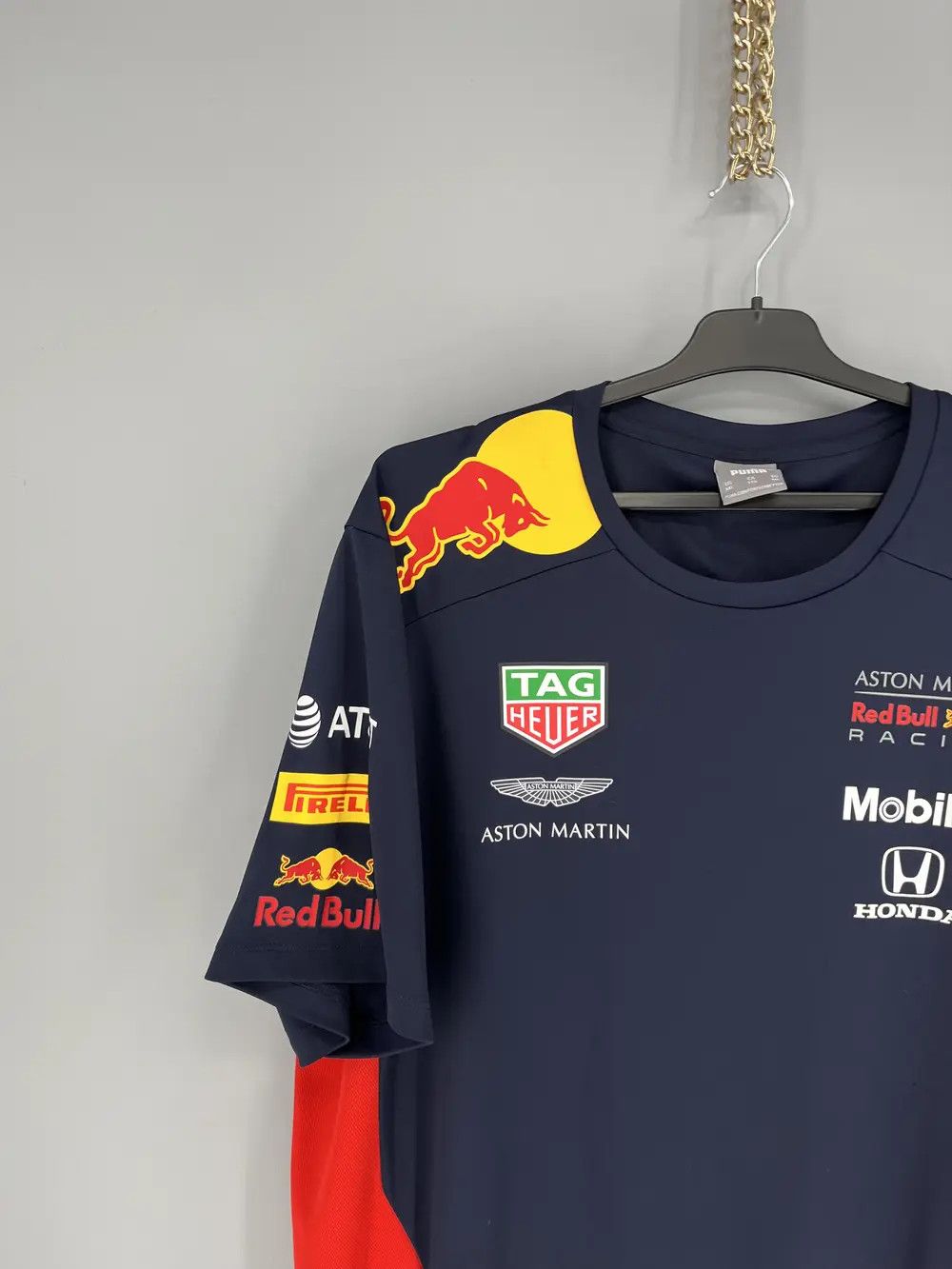 Formula 1 Aston Martin Red Bull Racing Team Puma F-1 Tee y2k Size US XXL / EU 58 / 5 - 4 Thumbnail
