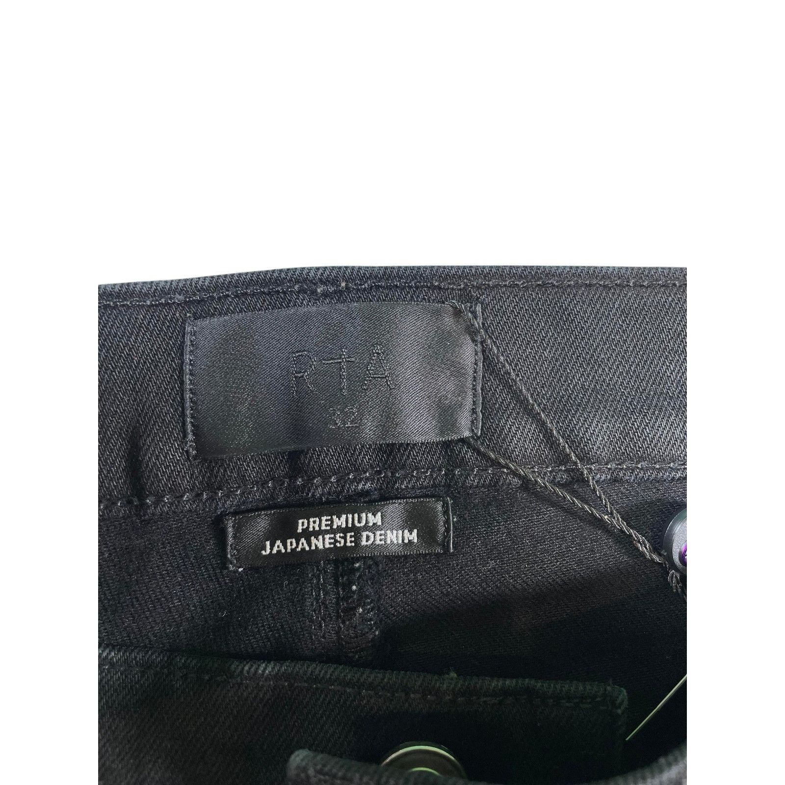 Rta RTA Logo Knee Ripped Black Jeans Size US 32 / EU 48 - 5 Thumbnail